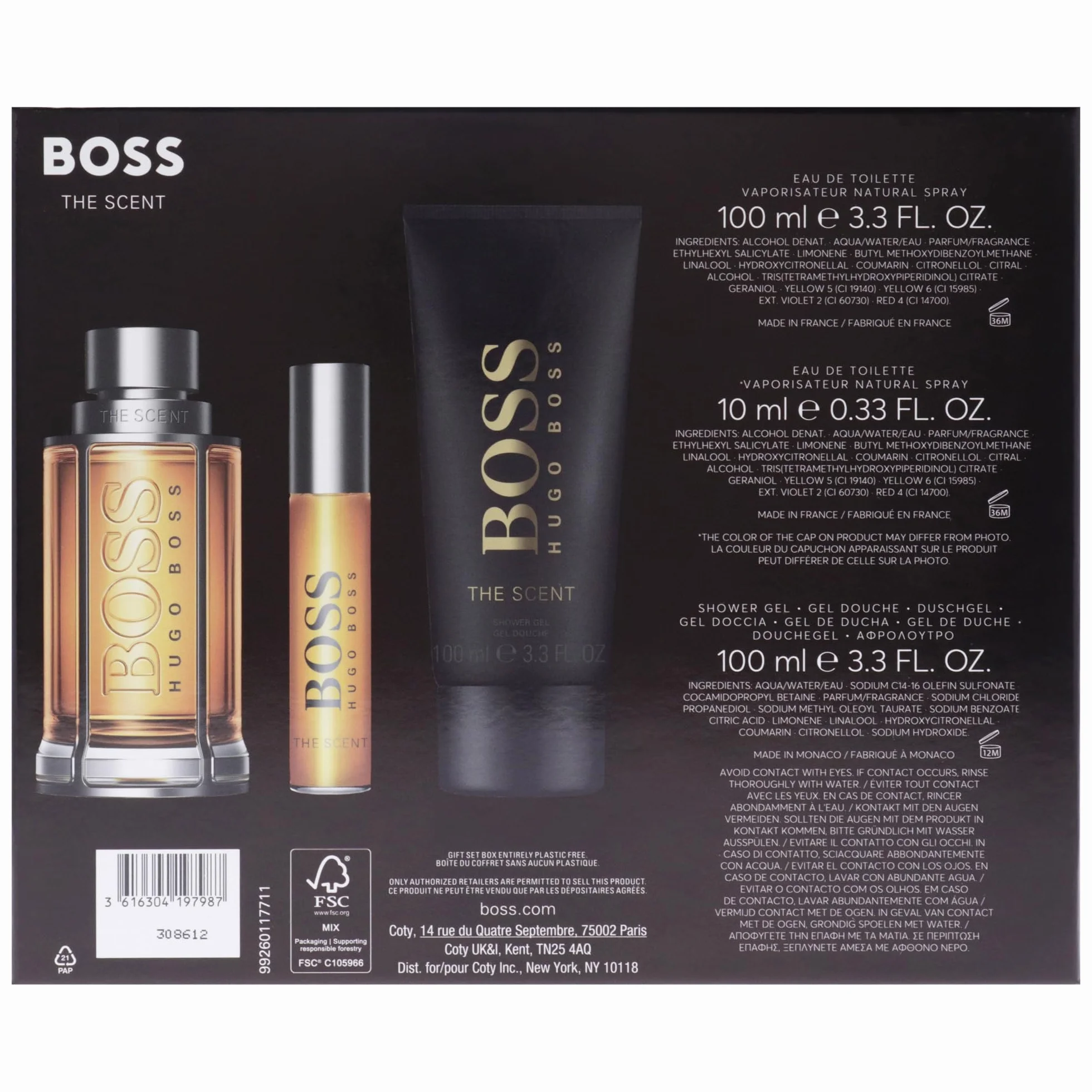 Hugo Boss zestaw perfum męskie EDT Boss The Scent 3 szt