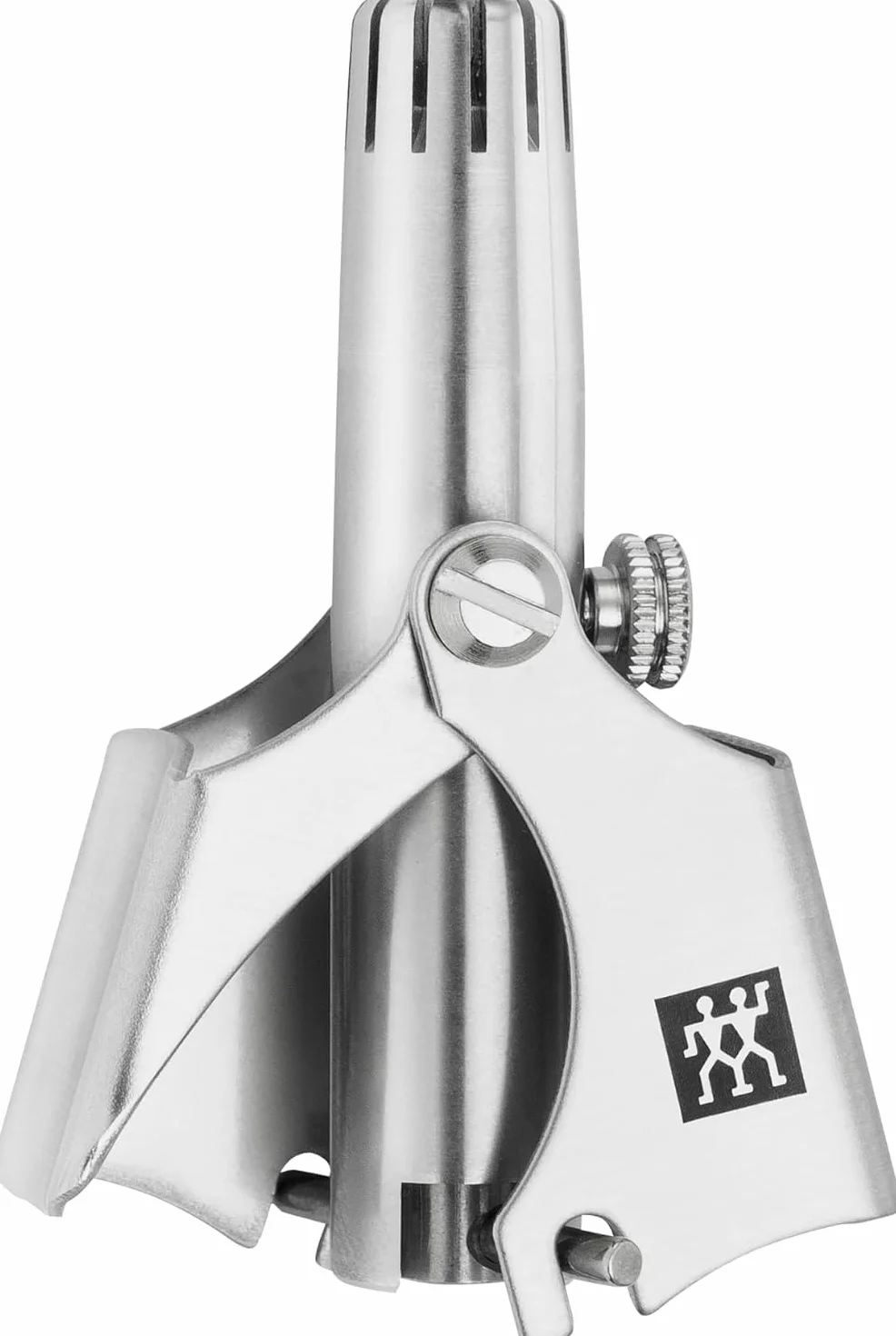 ZWILLING Trymer do włosów w nosie i uszach (bezpieczne usuwanie włosów, wewnętrzne ostrza, szczoteczka do czyszczenia w zestawie), premium, srebrny, 50 mm