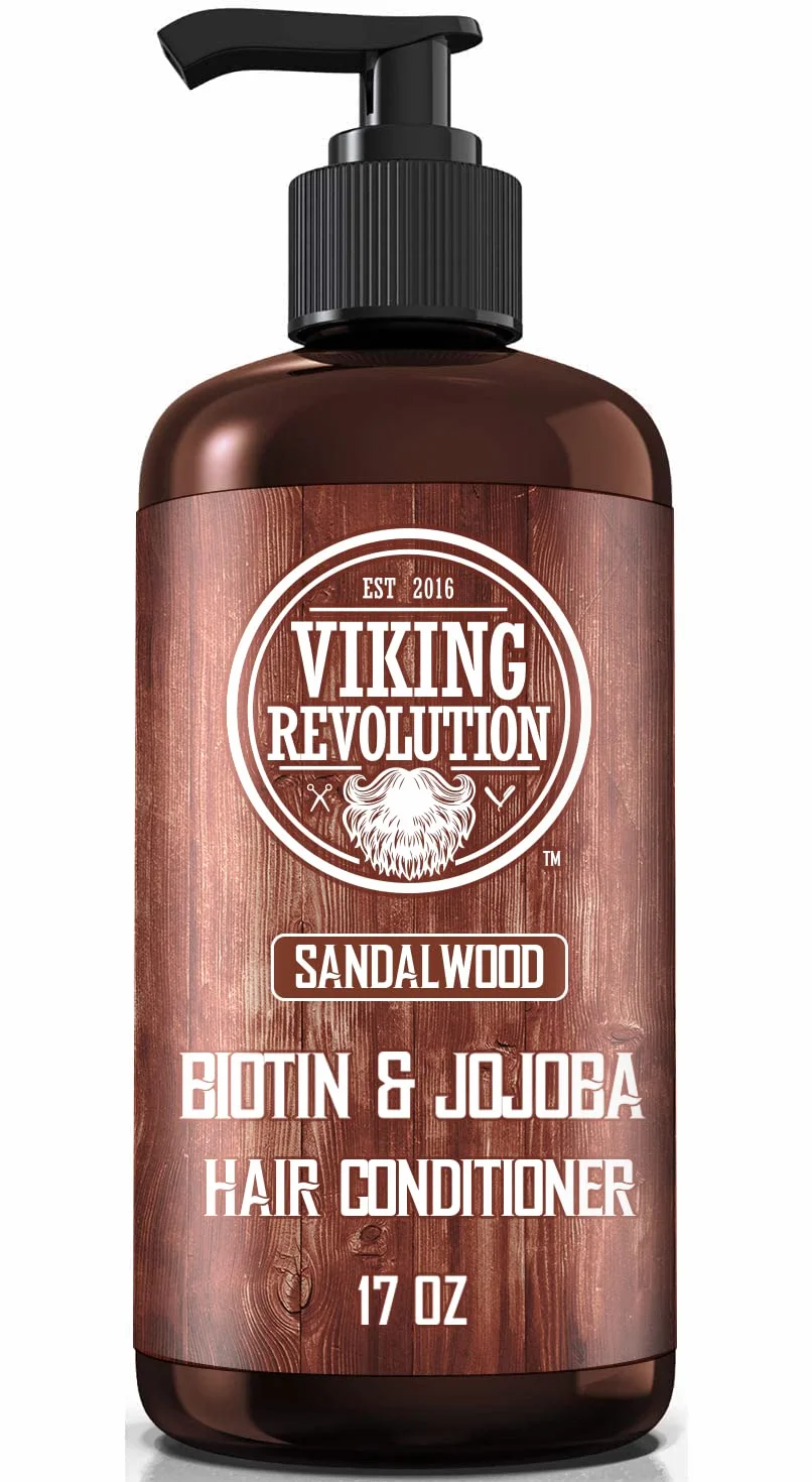 Viking Revolution - Zestaw szamponu i odżywki – 2 x 500 ml – nawilżający i wzmacniający szampon męski – szampon dla mężczyzn i odżywka do włosów z witaminą B5, biotyną i olejkiem jojoba – drzewo