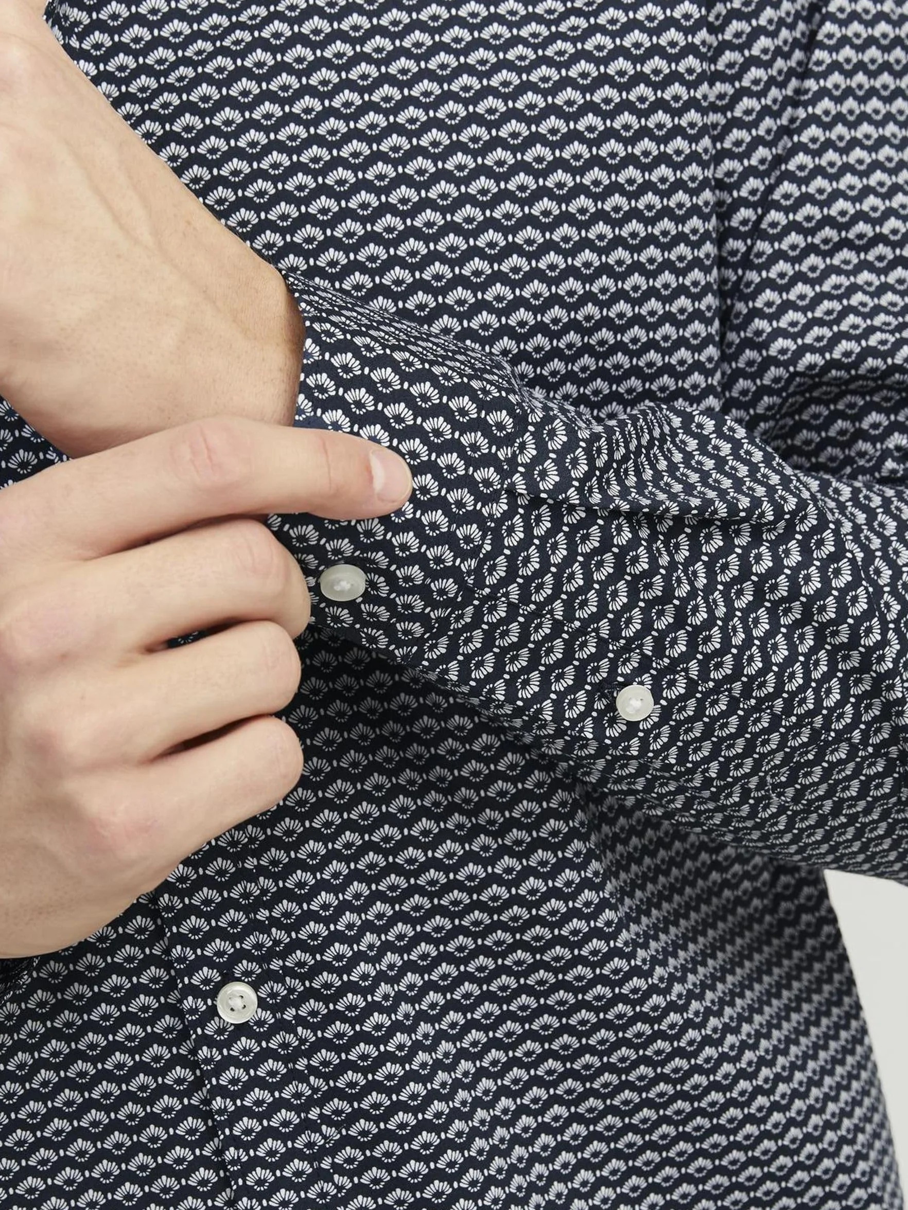 JACK & JONES Koszula Mężczyźni Jprblablackpool Stretch Shirt Ls Ss24 Sn