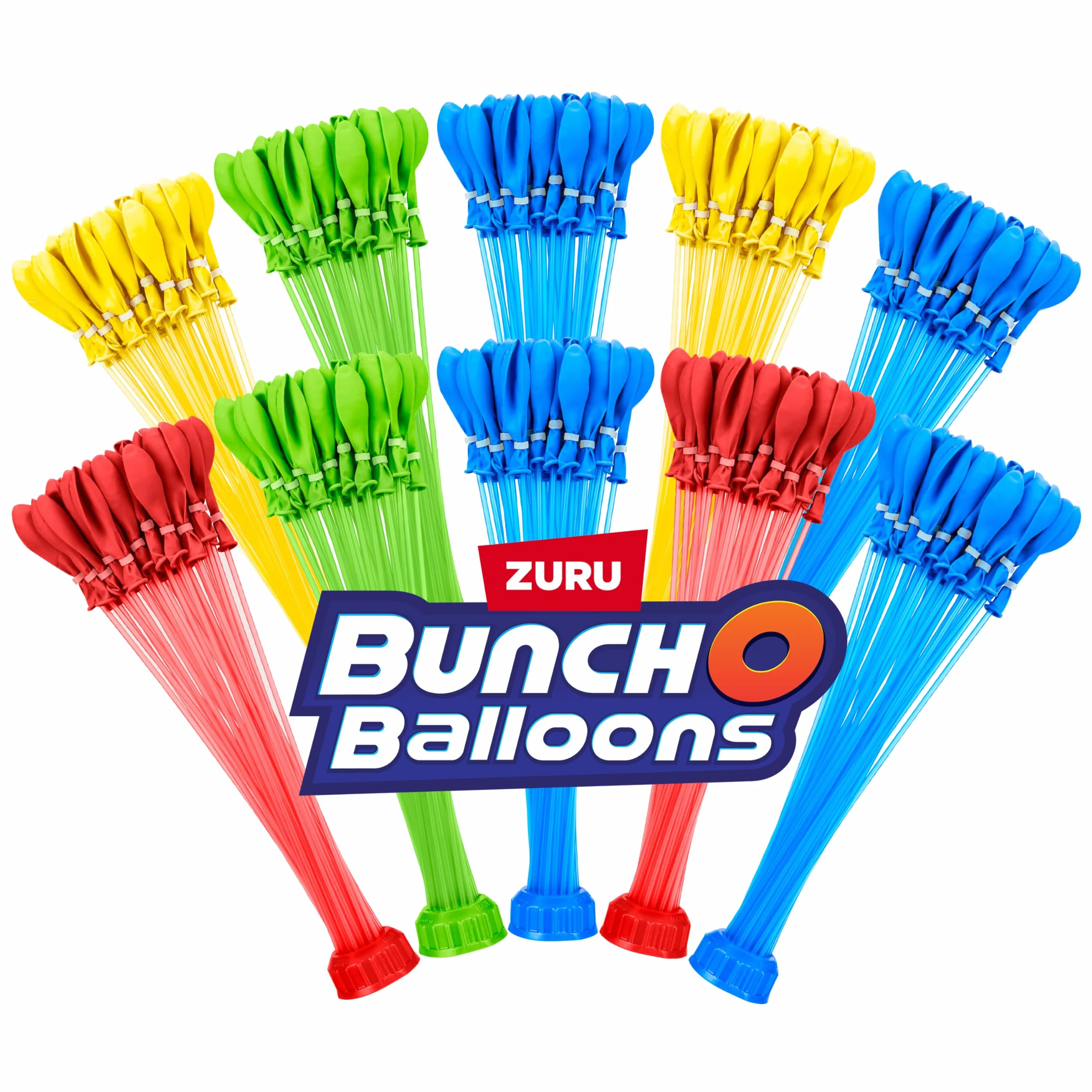 Bunch O Balloons Wielokolorowe (10 pęczków) firmy ZURU, ponad 350 szybko napełniających się samouszczelniających się balonów na wodę dla rodziny na świeżym powietrzu, letnia zabawa dla dzieci -
