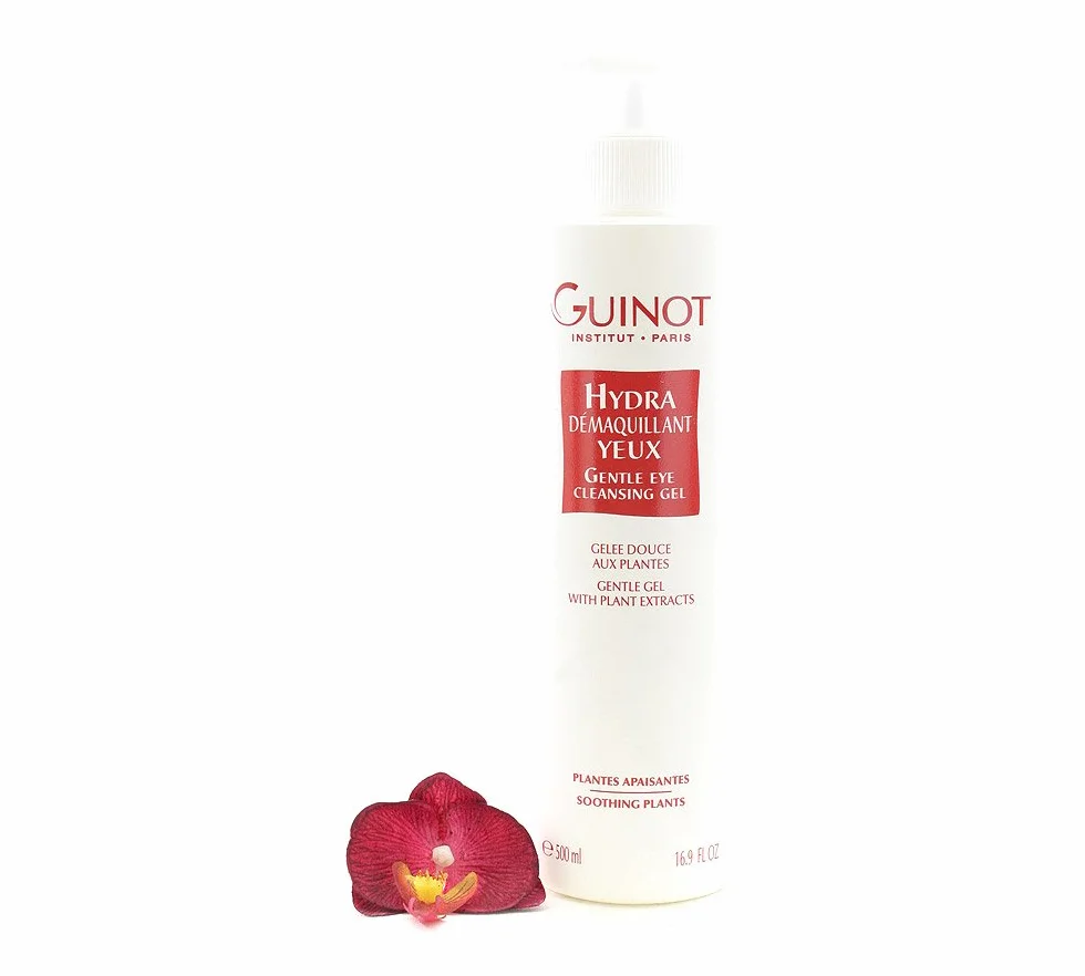 Guinot Hydra Demaquillant Yeux – Gentle Eye Cleansing Gel 500 ml + pompka (rozmiar salonu)