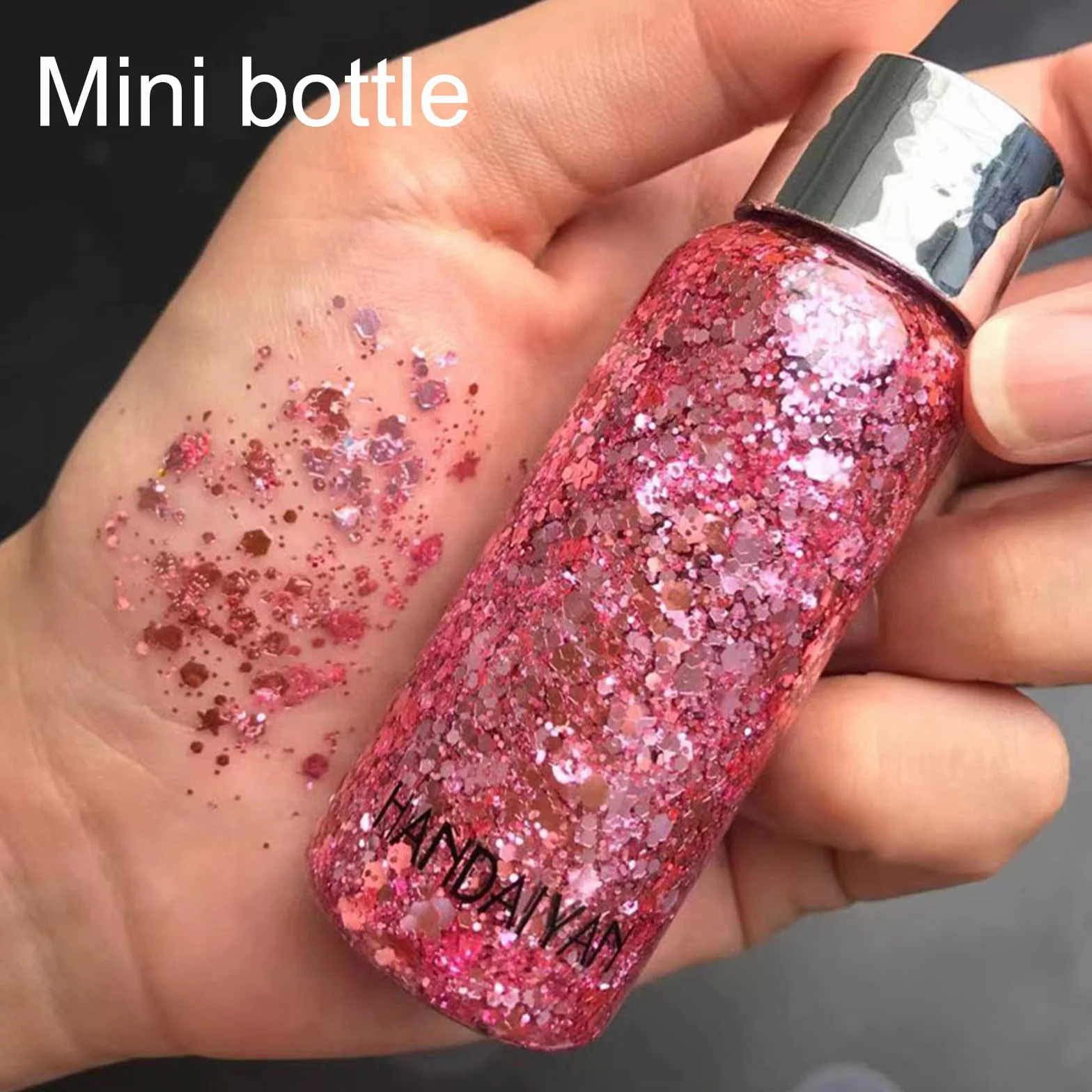 Żel brokatowy do ciała różowy chunky Glitter Lasting Sparkling DIY