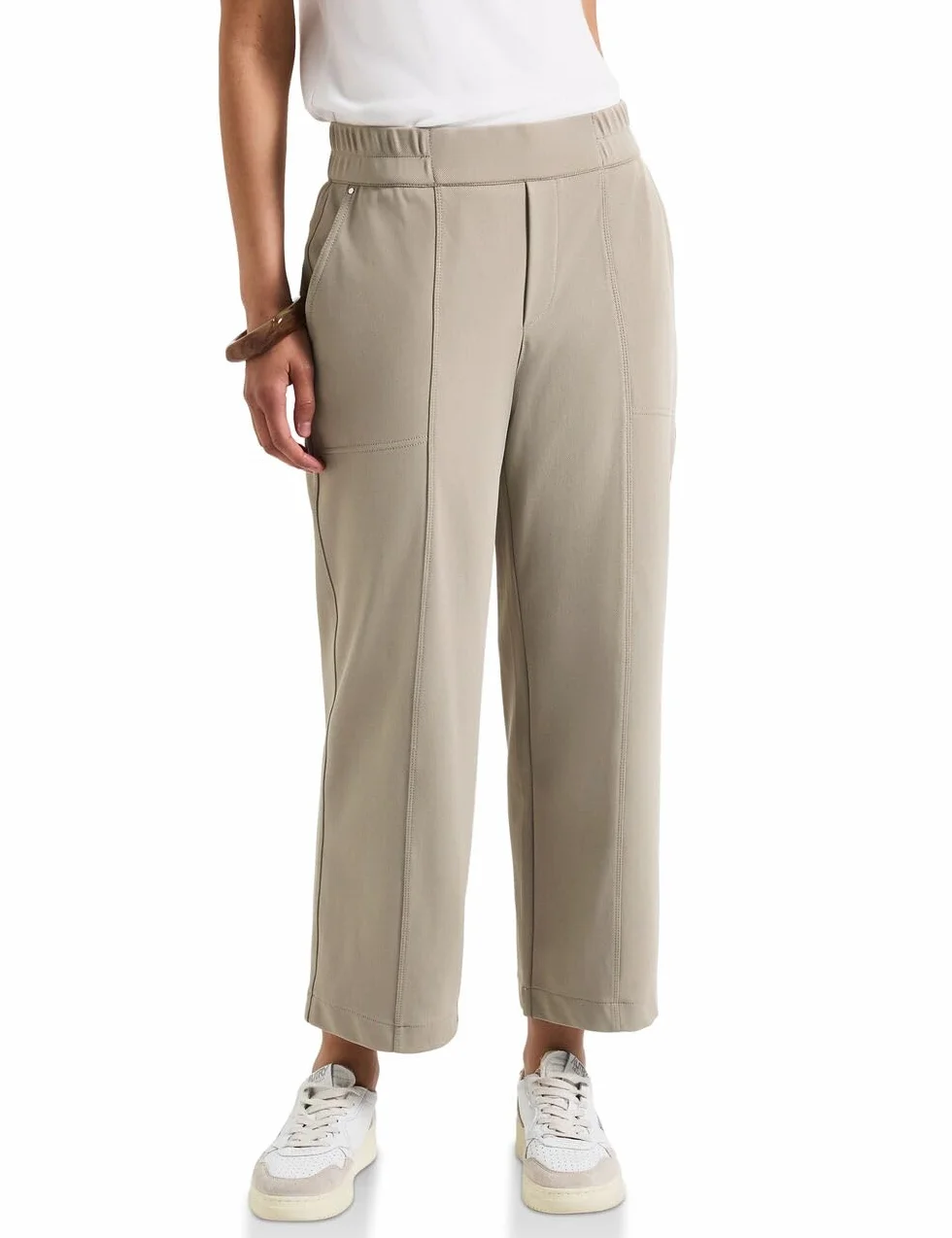 Street One A378685 - Proste nogawki 7/8 Twill Kobiety