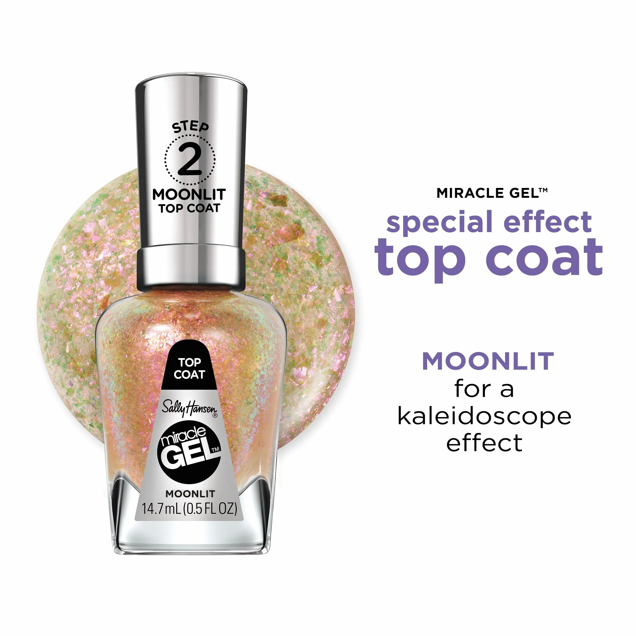 Sally Hansen Miracle Gel® Holiday FY24 Collection błyszczący top coat do paznokci - Moonlit, 14,7 ml
