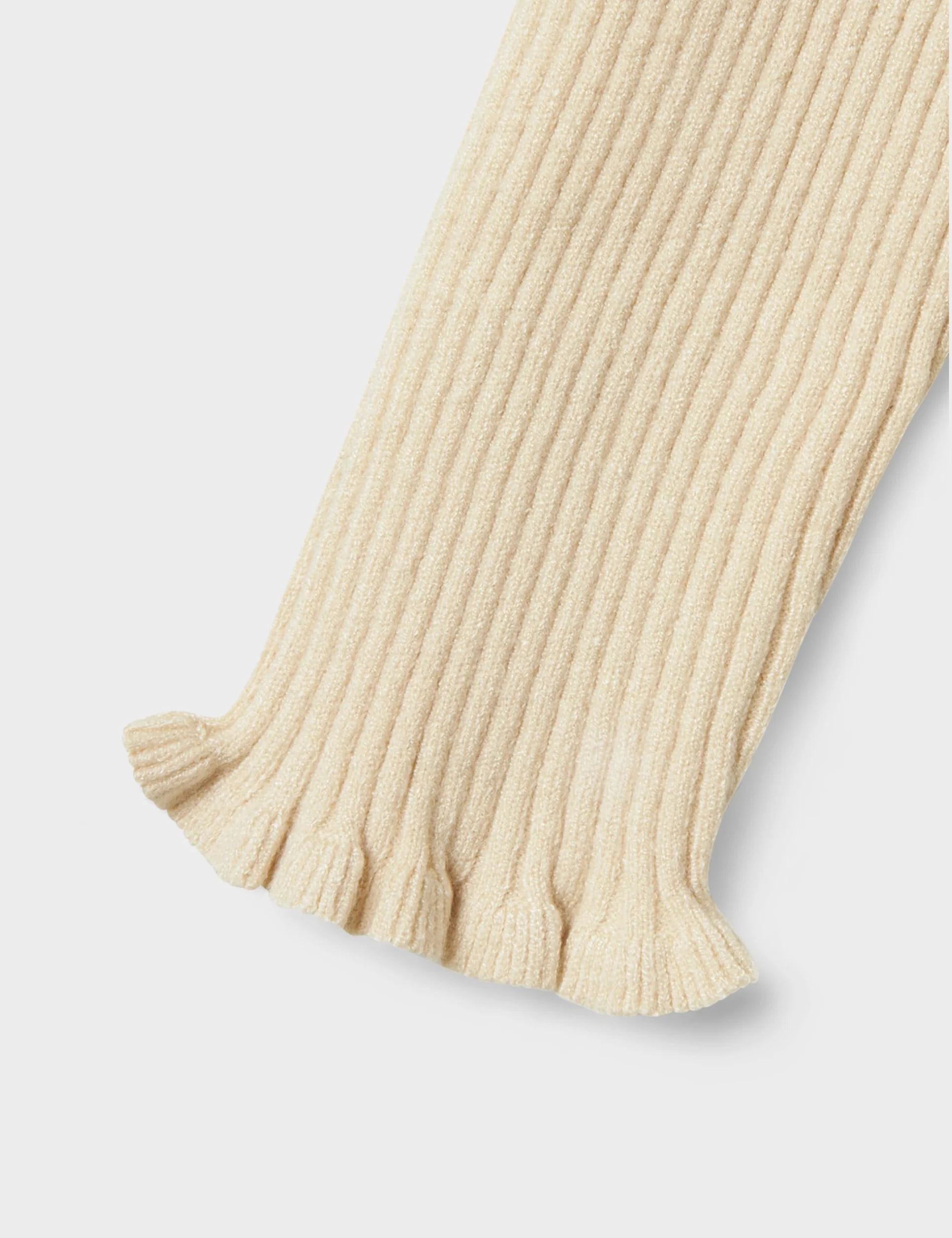 NAME IT Dziewczęcy sweter z dzianiny prążkowany, Summer Sand, 116