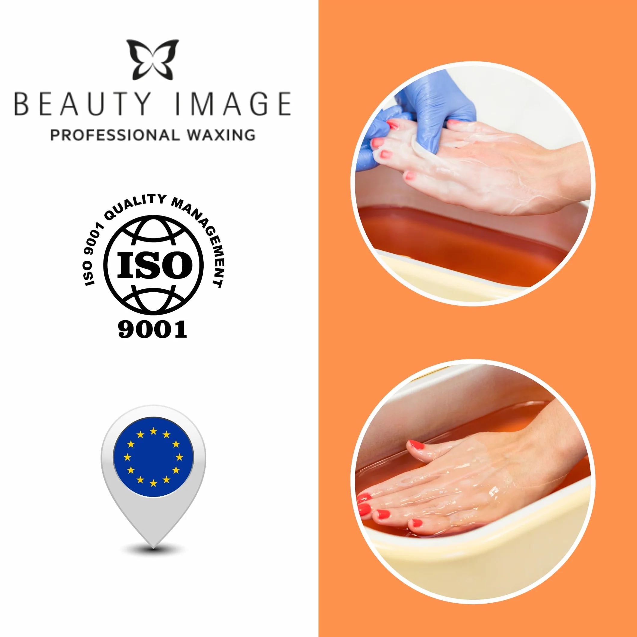 BEAUTY IMAGE Parafina do rąk i stóp [Brzoskwinia - opakowanie 3-2,200 ml] Płynna kąpiel parafinowa. Fizjoterapia Artroza Ręce. Z olejkami roślinnymi, niezbędnymi i witaminami. Profesjonalna jakość.