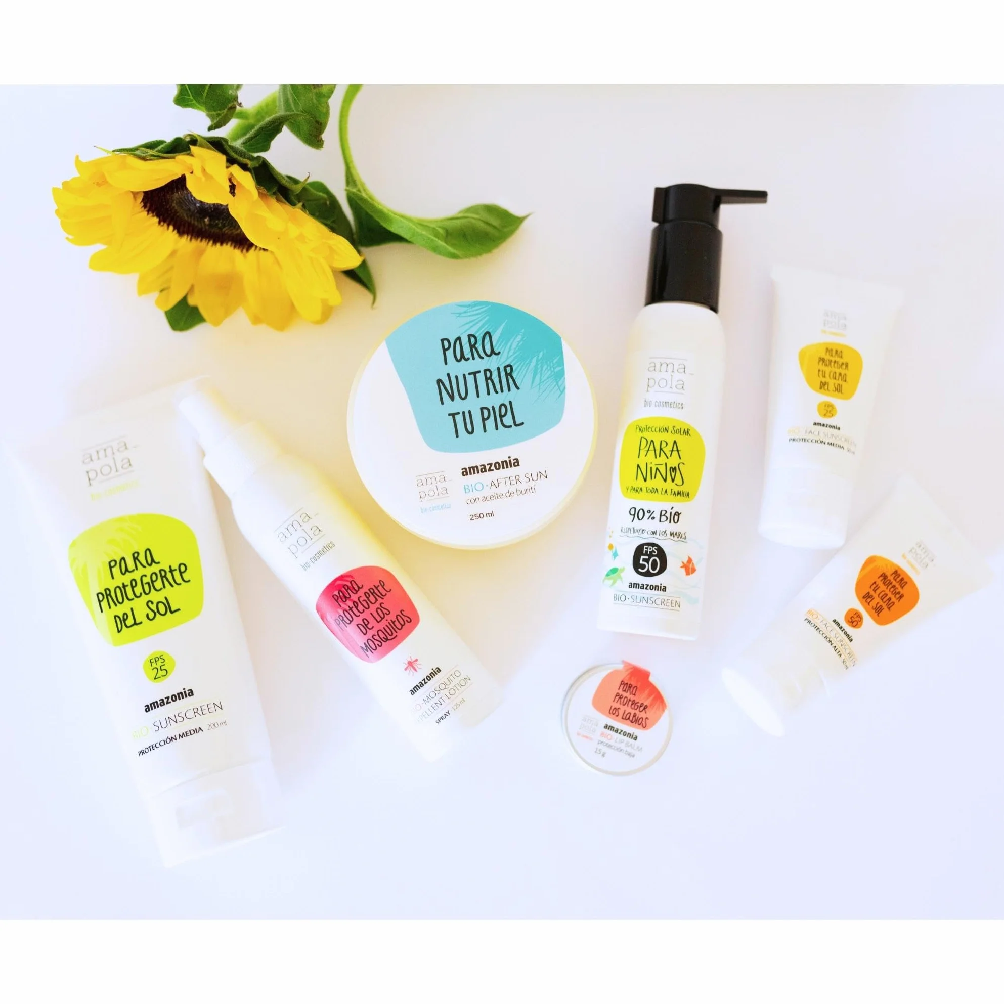 Amapola Biocosmetics Krem Przeciwsłoneczny Mineralny SPF 50+ Mineralny Filtr Przeciwsłoneczny dla Całej Rodziny - Formuła Biodegradowalna - Bez Toksyn