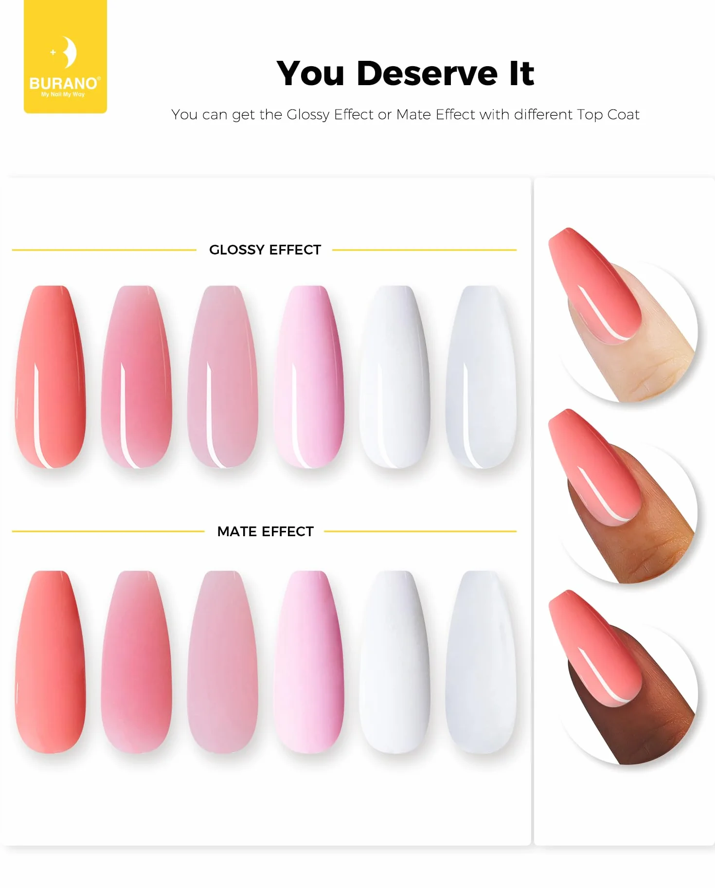 BURANO Poly Nail Gel Kit z UV LED Nail Lamp with Poly Nail Extension Gel Builder Przedłużający Żel Extension Kit Do Nail Salon Zestaw Prezentów dla Kobiet Różowy Nude 2