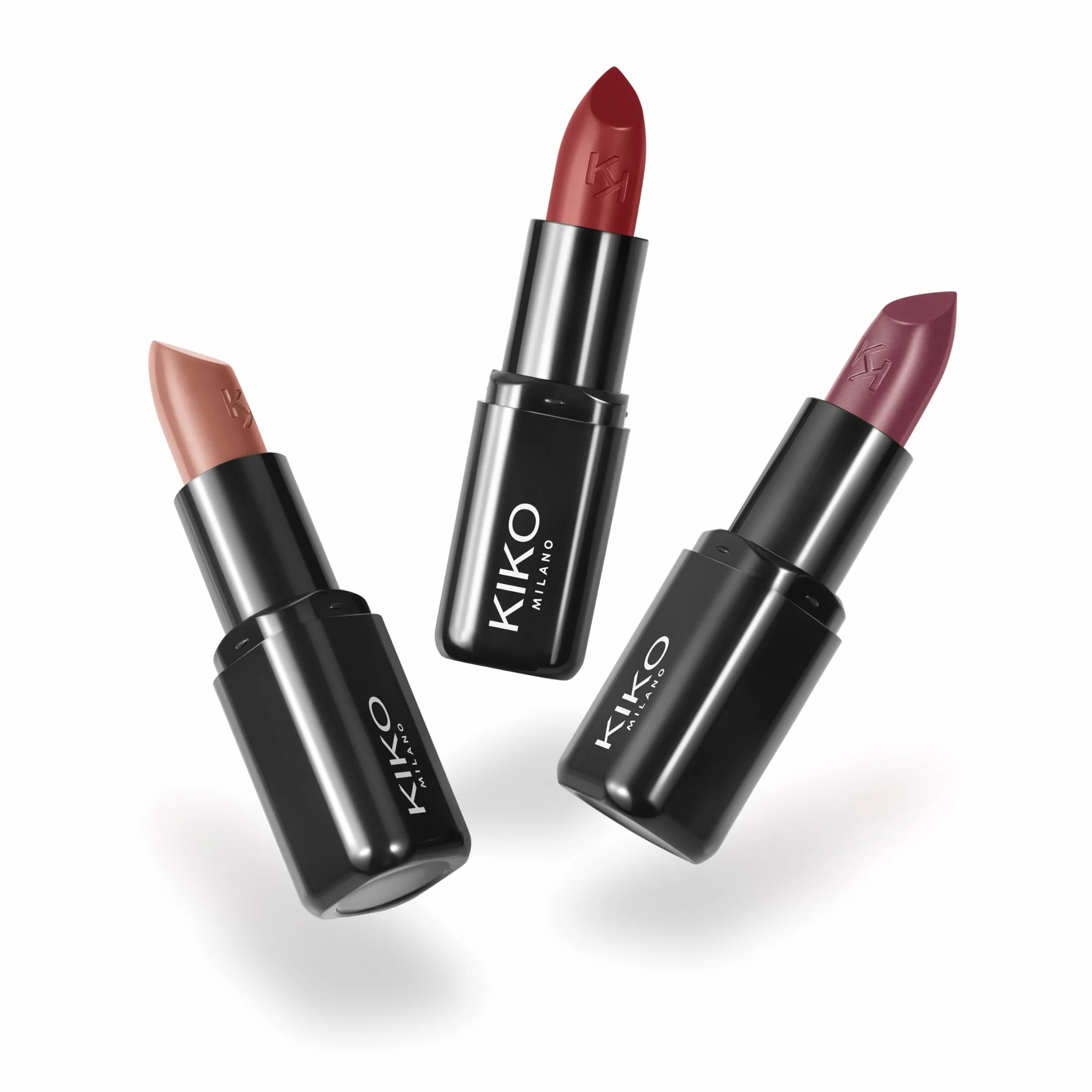 KIKO Milano Smart Fusion Lip Set 02, Zestaw Do Makijażu Ust Składający Się Z 3 Pomadek Błyszczących