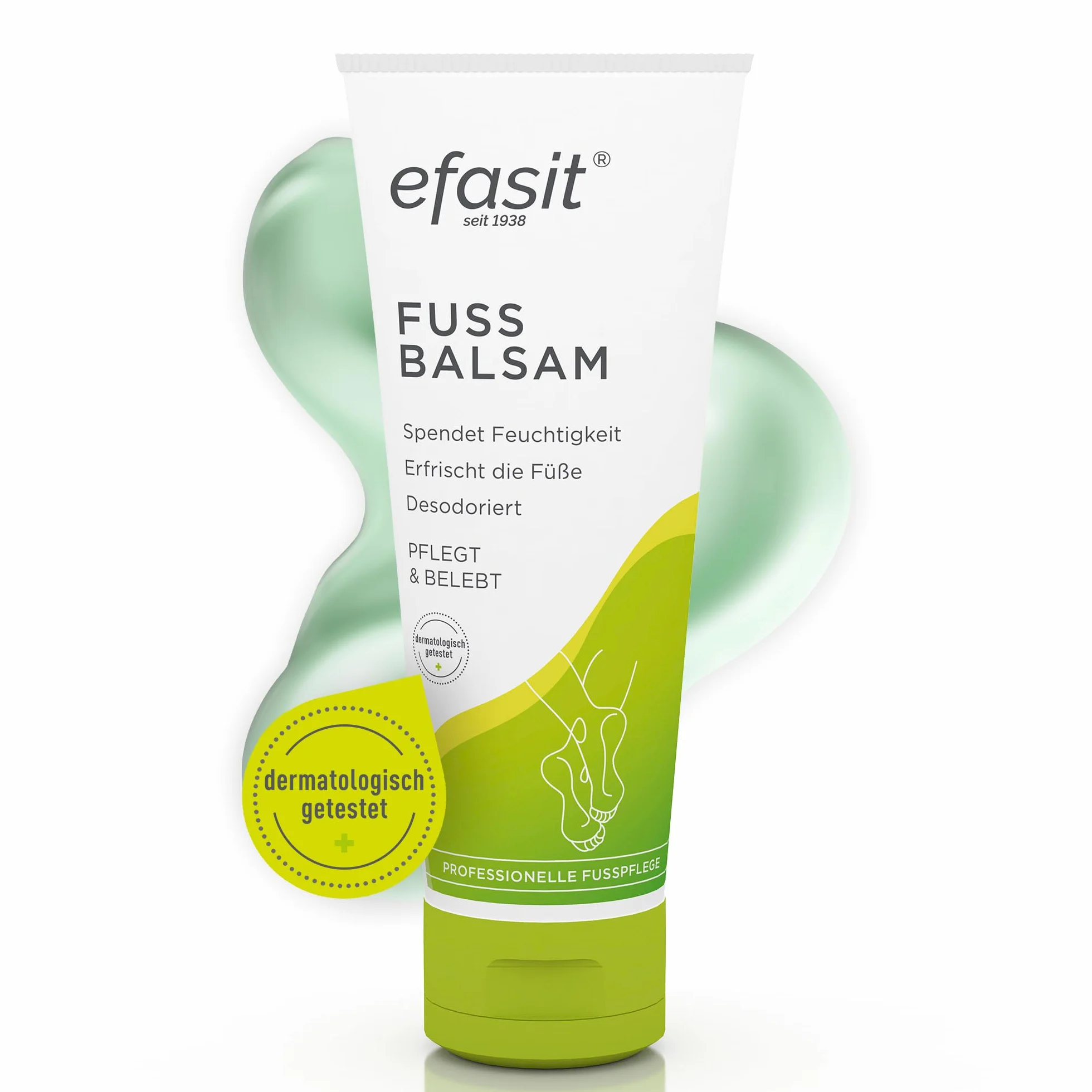 efasit Balsam do stóp – bogata pielęgnacja stóp w przypadku suchych stóp, krem do stóp z olejkiem jojoba i rozmarynu, żywokost i rumianek, krem do pielęgnacji stóp pielęgnuje i ożywia, 75 ml