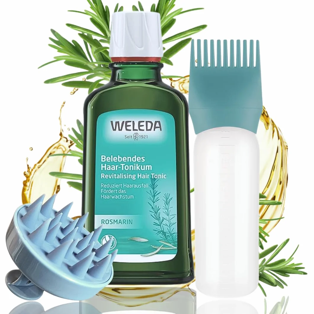 Aplikator do cebulek włosów 170 ml kompatybilny z WELEDA Bio rozmaryn tonik do włosów z olejkiem rozmarynowym