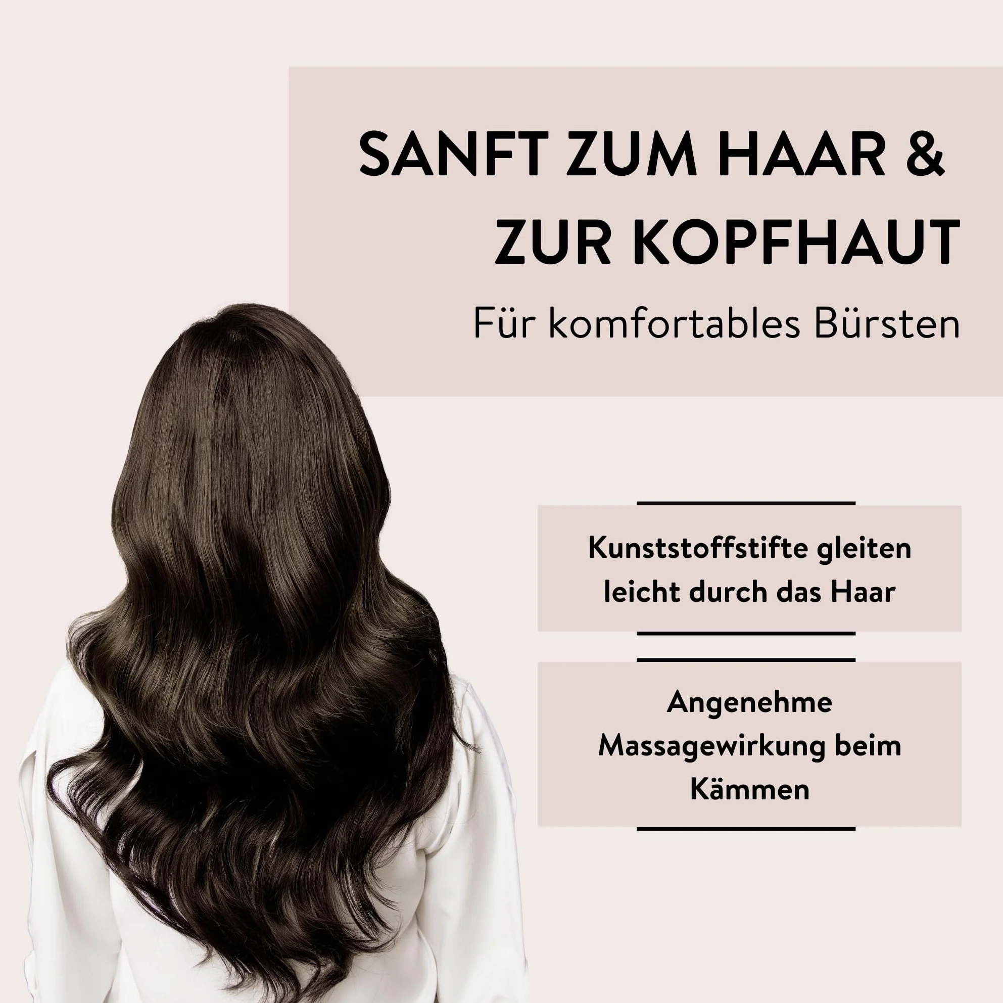 Parsa Beauty srebrna szczotka do włosów z zaokrąglonymi plastikowymi końcówkami do stylizacji na co dzień