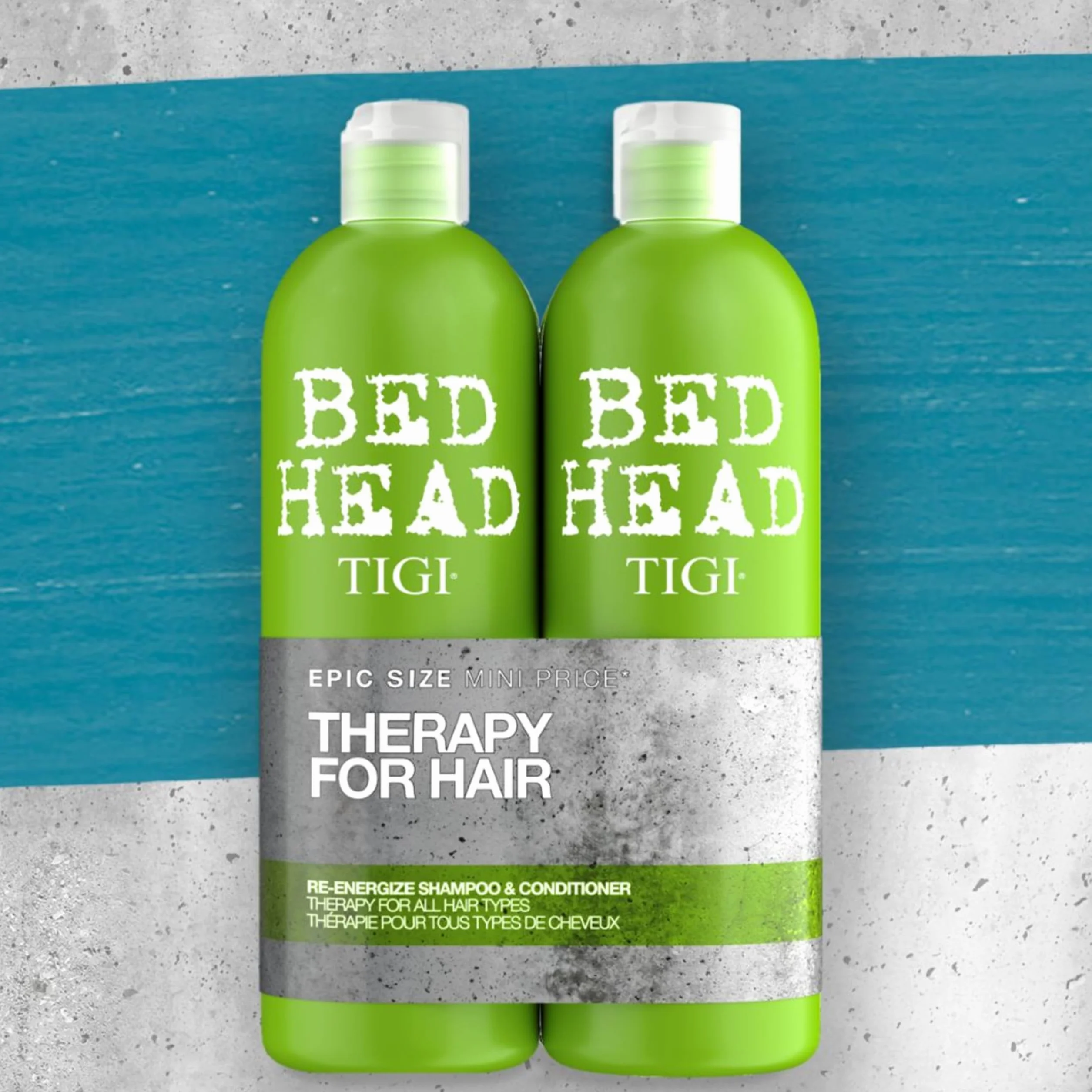 BED HEAD by TIGI Tigi Bed Head Urban Antidotes Re-Energise, Szampon i Odżywka, do Codziennego Stosowania, 2 x 750 ml