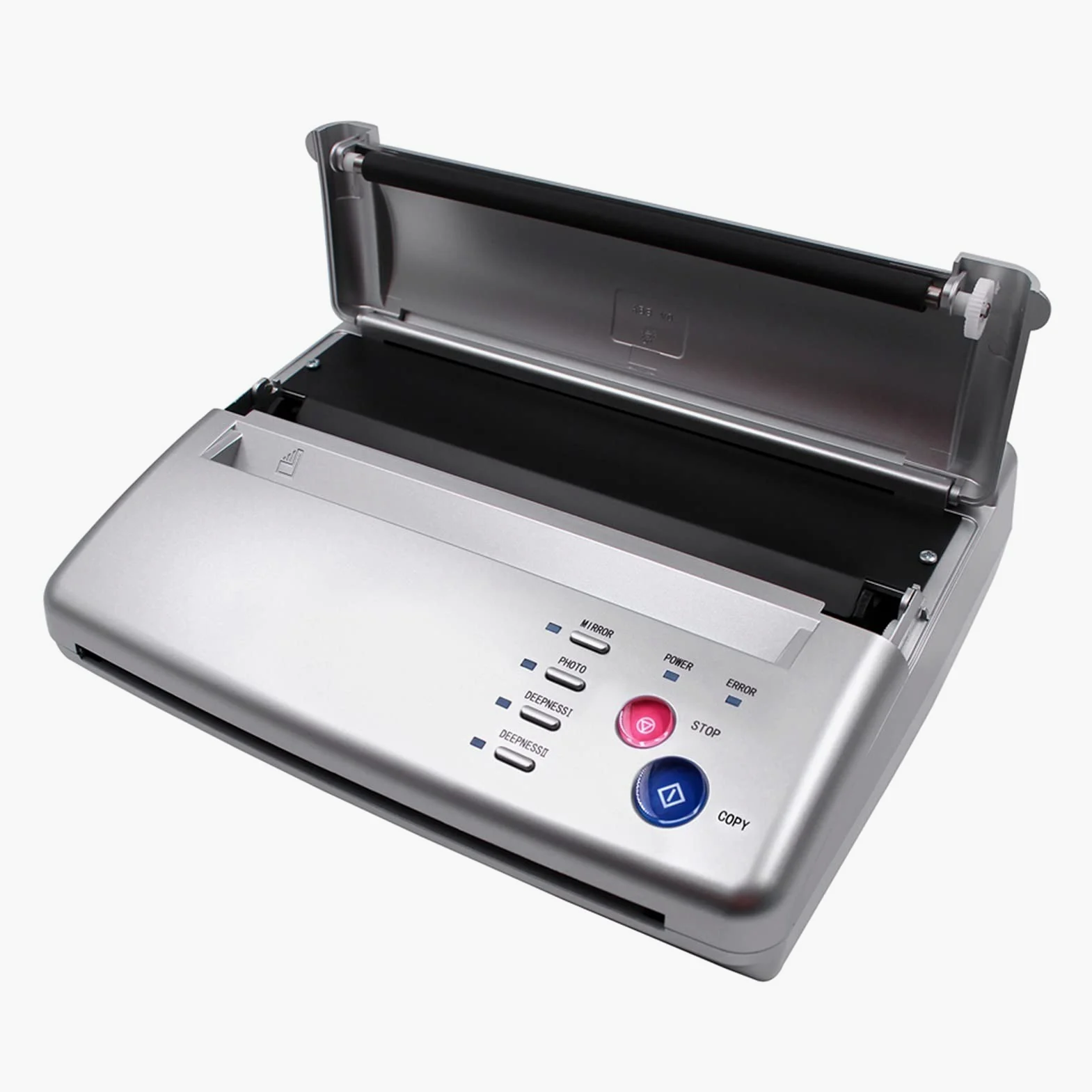 Maszyna do transferu tatuażu Kopiuj A4 Drukarka Rysunek Thermal Wzornik Maker Kopiarka Maszyna Przenieś Papier Papier węglowy Solidny sprzęt spawalniczy(Silver)