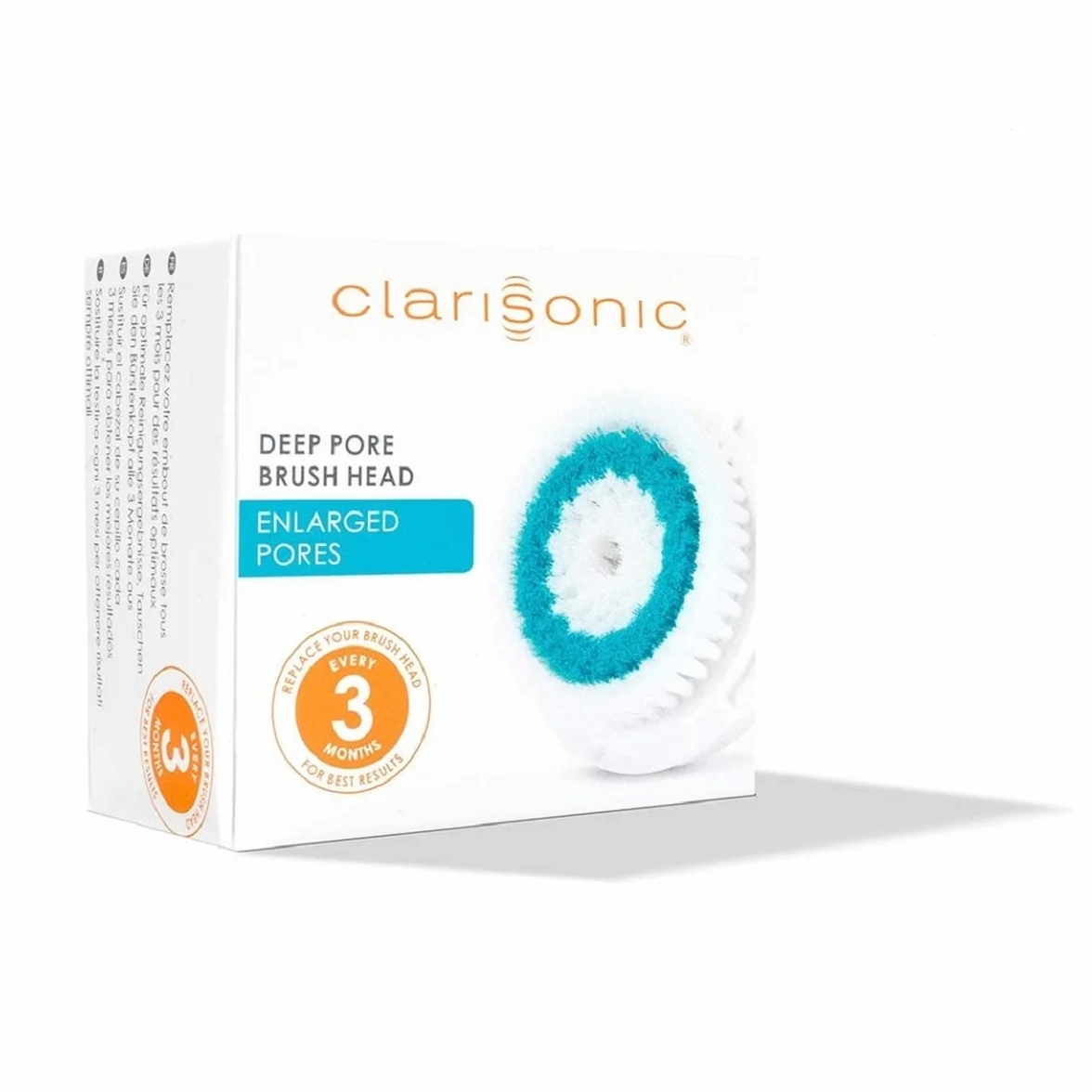 Clarisonic Wymienna głowica szczotki do oczyszczania twarzy z głębokimi porami, kompatybilna z Mia 1, Mia 2, Mia Fit, Alpha Fit, Smart Profile Uplift i Alpha Fit X, 2 szt