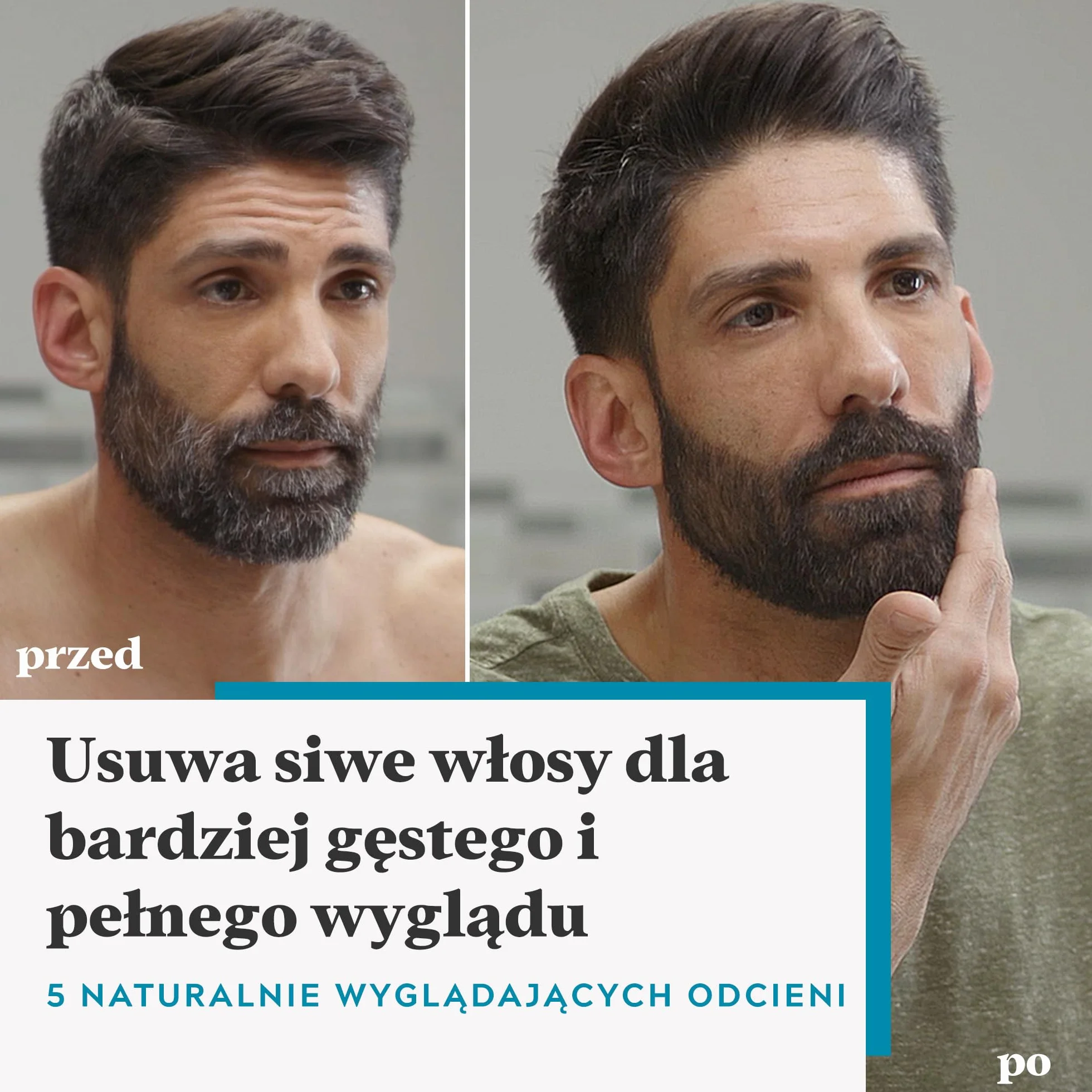 Just For Men Farba do Brody i Wąsów w Kolorze Średniobrązowym, Eliminuje Siwe Włosy i Zapewnia Grubszy i Pełniejszy Wygląd, M35