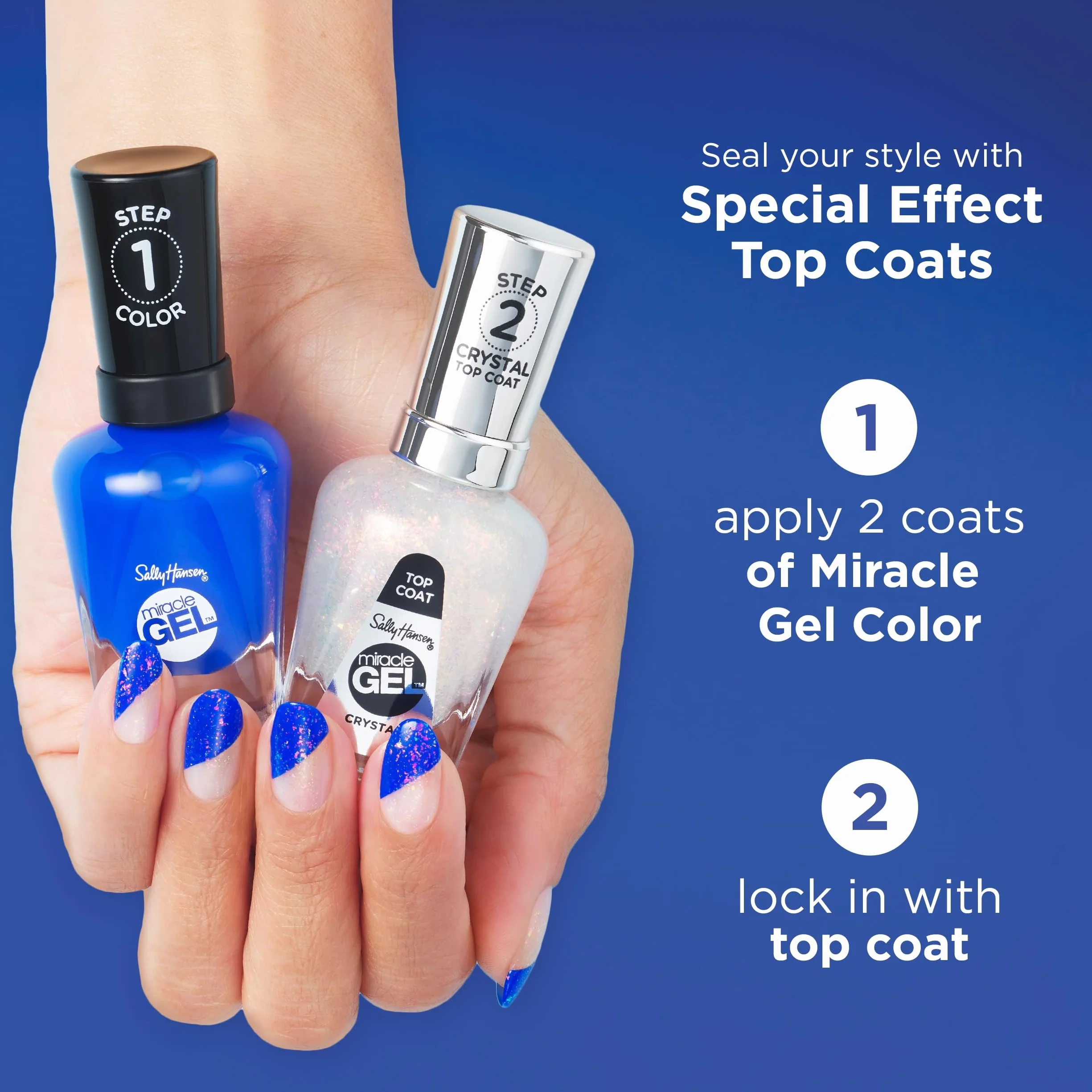 Sally Hansen Miracle Gel® Holiday FY24 Collection błyszczący top coat do paznokci - Moonlit, 14,7 ml