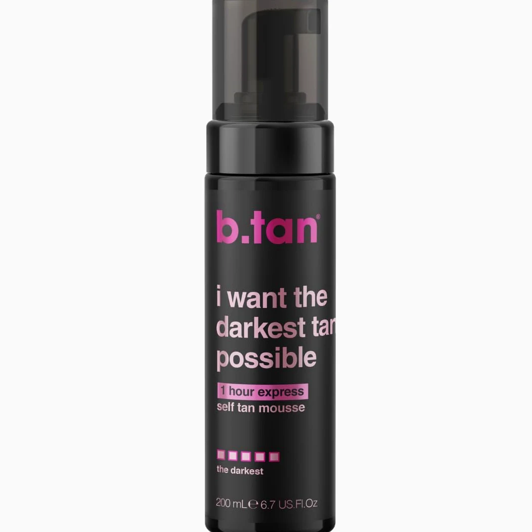 B.TAN I Want The Darkest Tan Możliwa Pianka Samoopalająca Dla Unisex 6,7 uncji Pianka