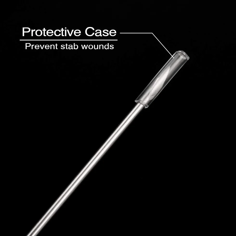 ATOMUS igły do piercingu sterylizowane 100 szt. 12G 14G 16G 18G 20G stal nierdzewna