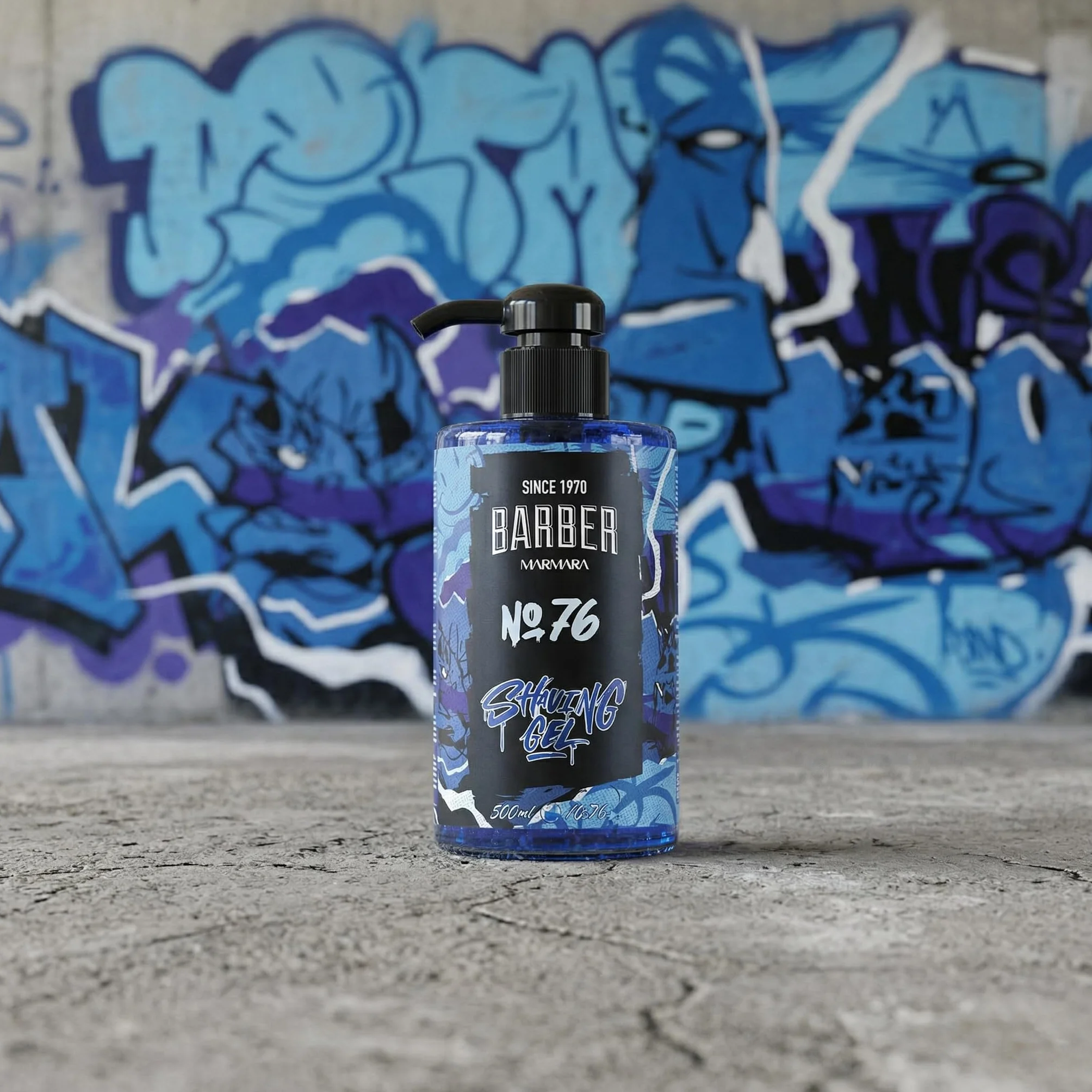 Barber Marmara Żel do golenia nr 76 dla mężczyzn, przezroczysty, bez piany, z pompką, profesjonalna jakość tureckiego barbera, 500ml. Idealny do precyzyjnego golenia zarostu i linii szyi.
