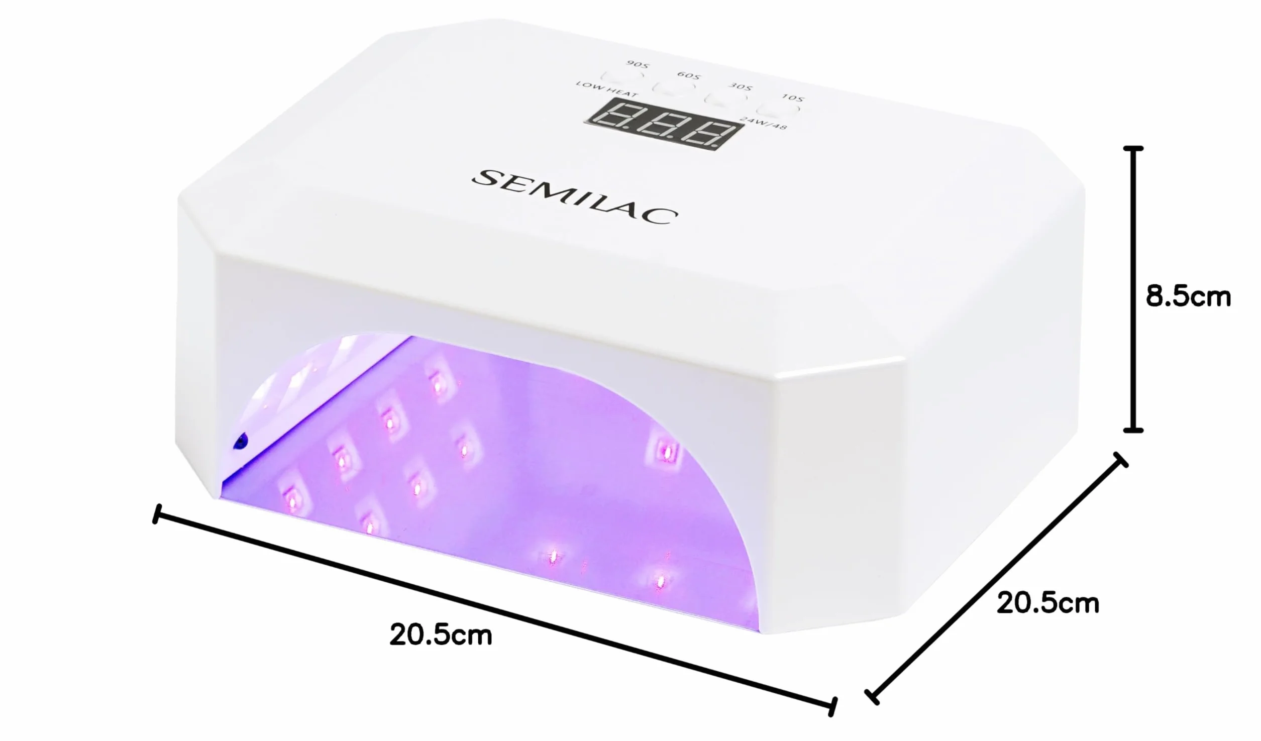 Semilac Profesjonalna Lampa UV LED Do Paznokci Hybrydy Żele Manicure 24W/48