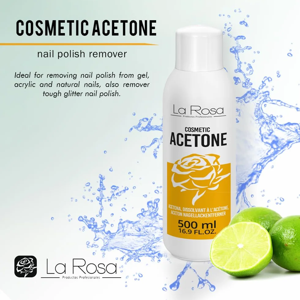 LaRosa ACETON KOSMETYCZNY 500ml zmywacz do paznokci hybrydowych