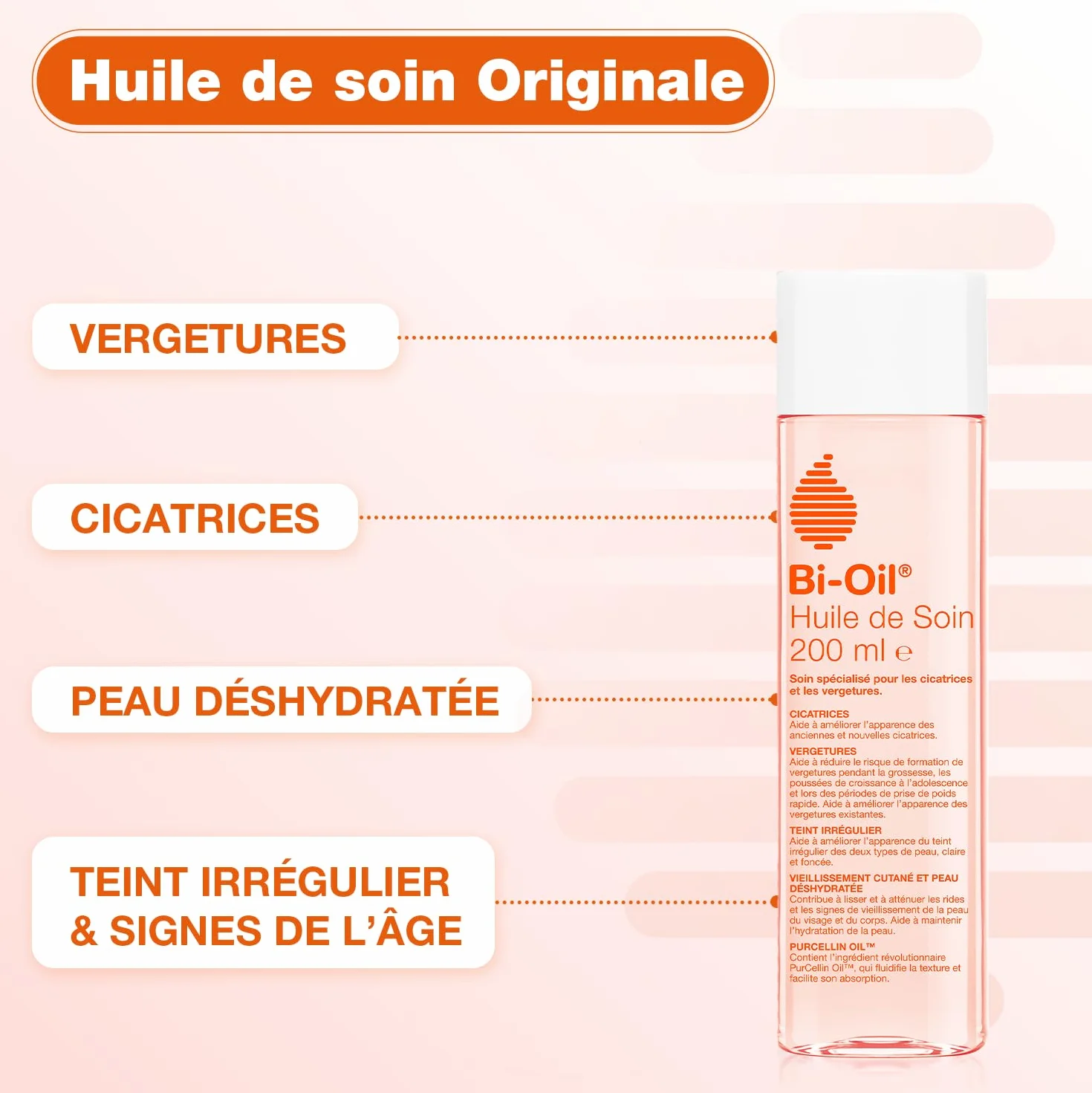 Bi-Oil Olejek do pielęgnacji skóry - Specjalistyczna pielęgnacja rozstępów, blizn, suchej skóry i nieregularnej cery - 1 X 125 Ml