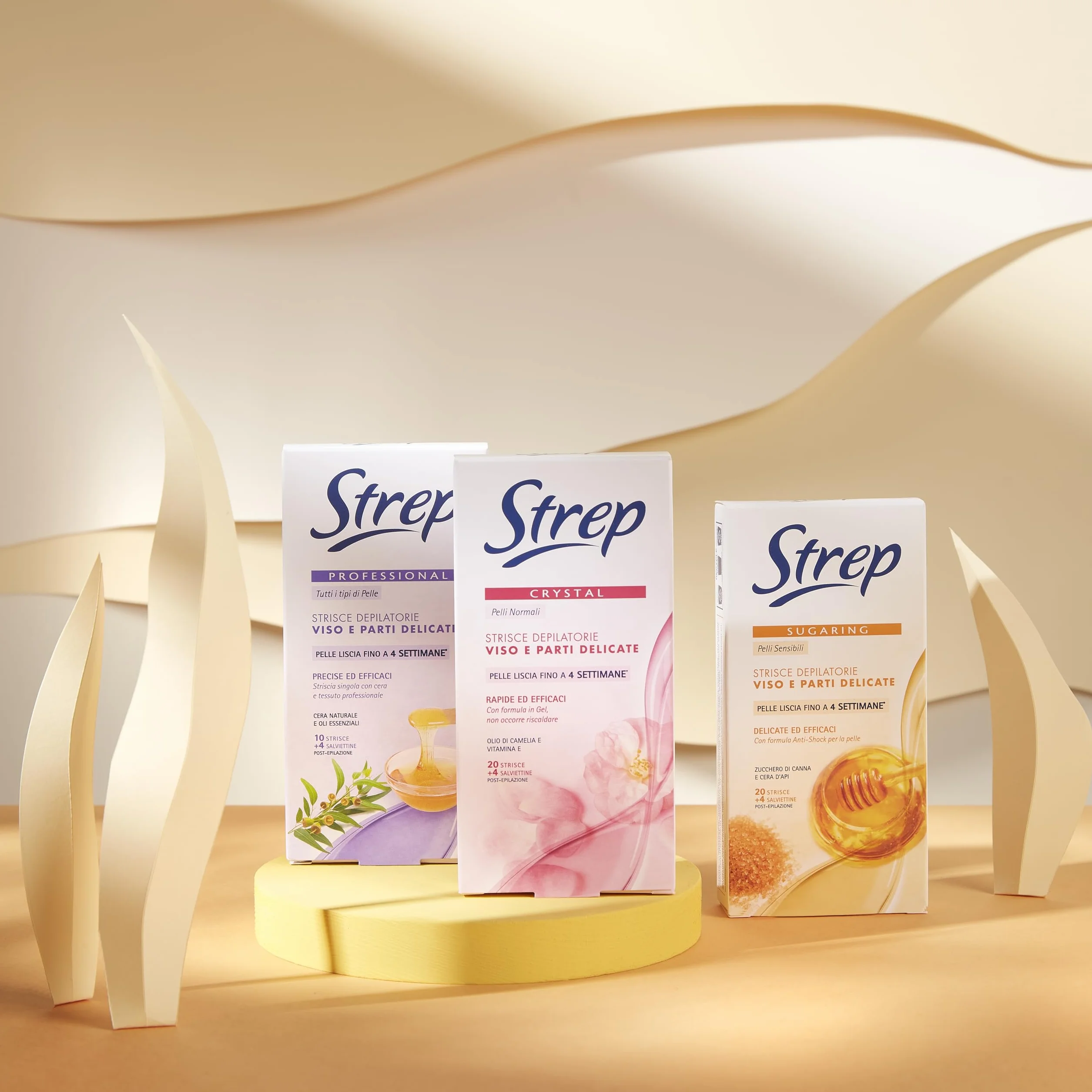 Depilatorie per il viso cristal 20 strisce