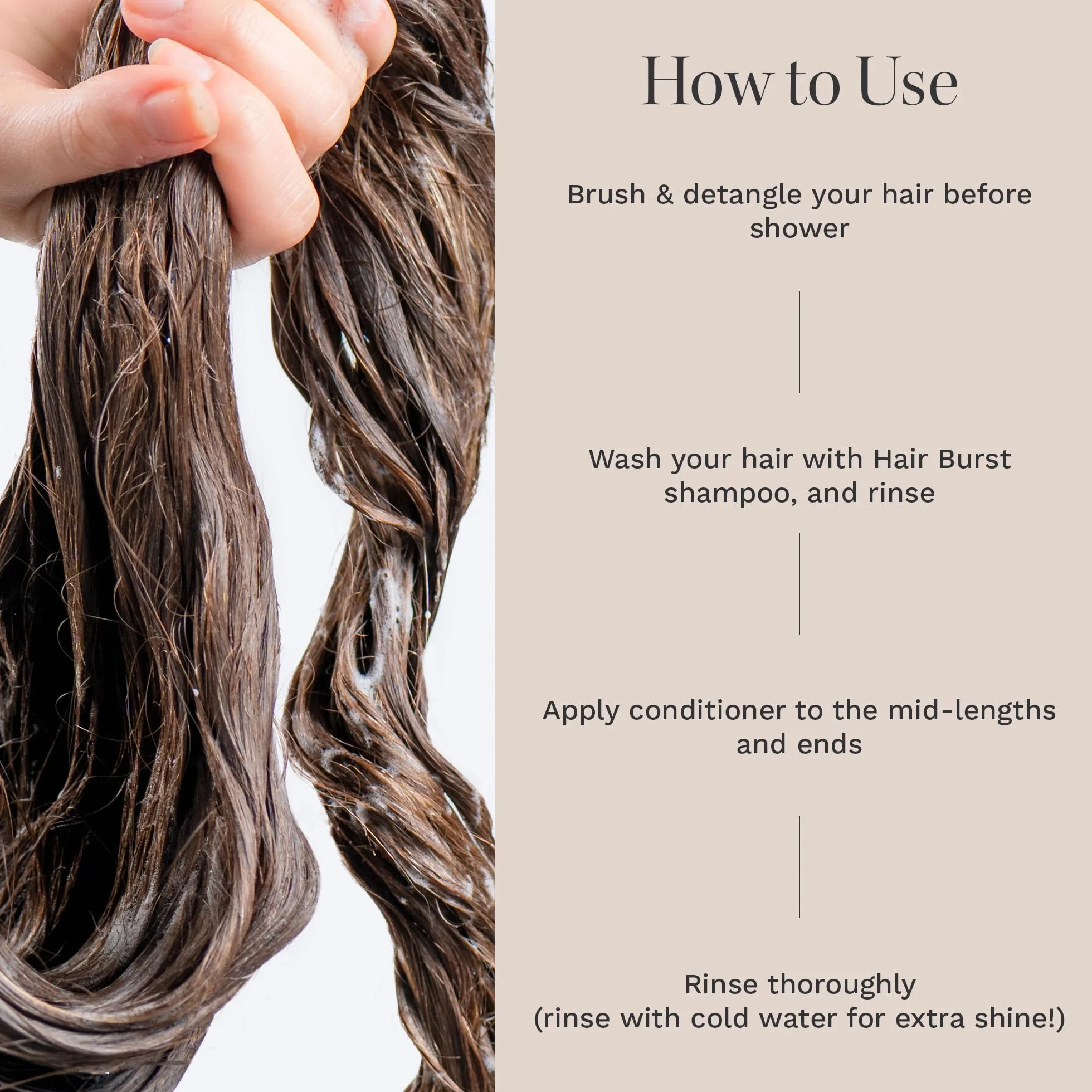 HAIR BURST For Longer Stronger Hair Awokado & Coconut Conut Conditioner 350 ml