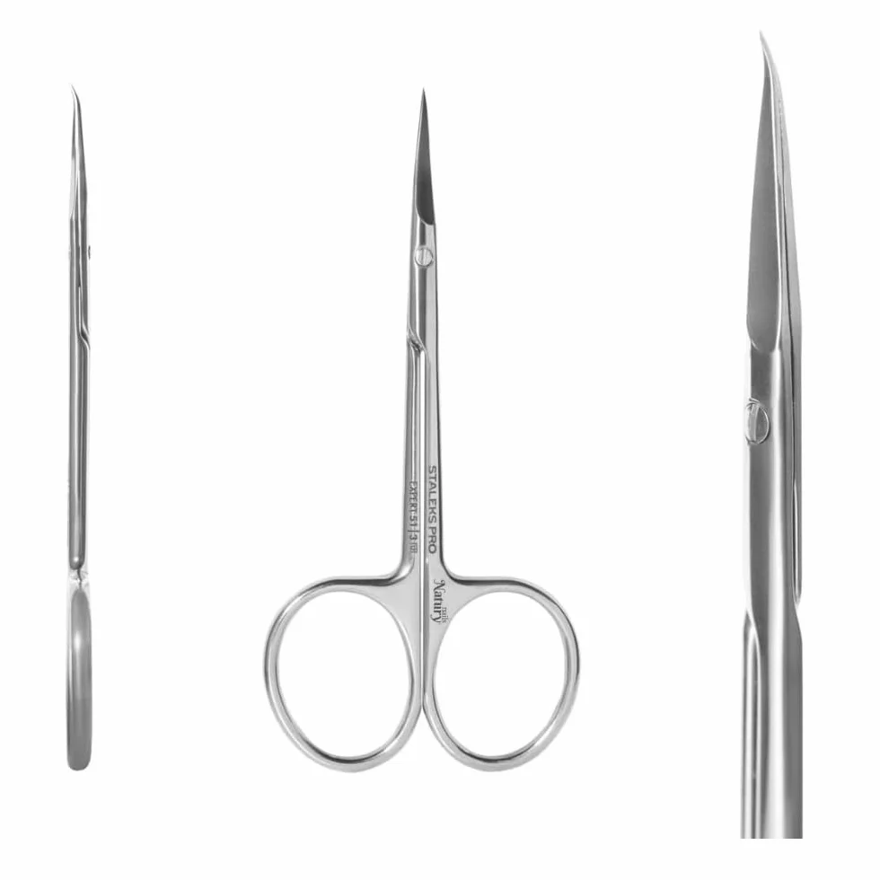 STALEKS PRO for Natury Nails Profesjonalna nożyczki do skórek. Ergonomiczne pierścienie. Stal nierdzewna. Ekspert SE-51/3