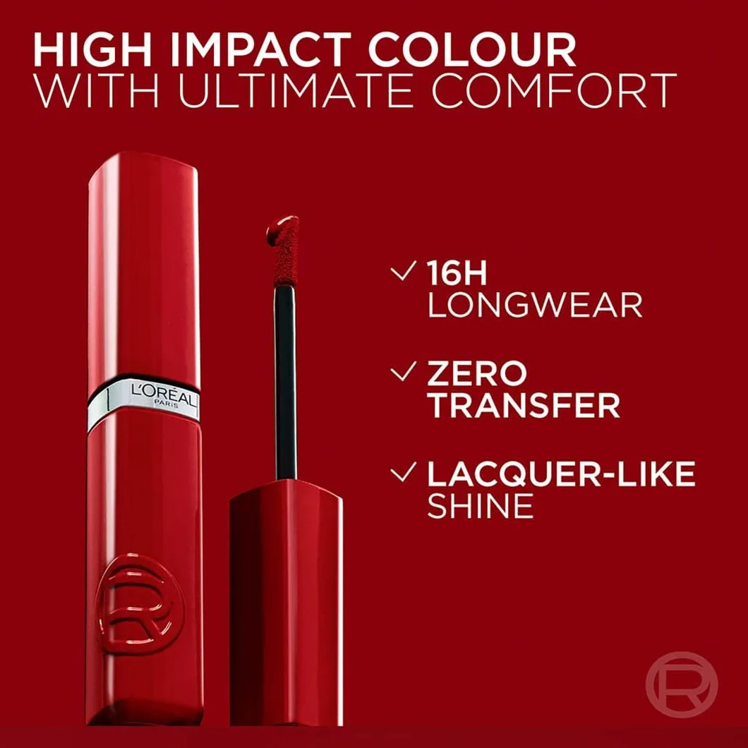 L'Oréal Paris Infaillible Laque Resistance 16H, odporna na ścieranie pomadka o długotrwałym połysku, 600 Le Nu Rosé, 4,3 ml