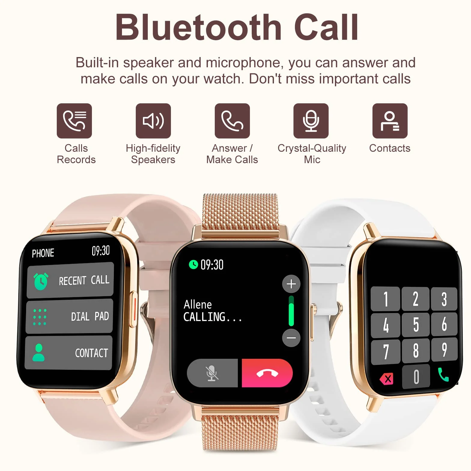 Zegarek damski Smartwatch Smart Watch z powiadomieniami o wiadomościach, pomiar tętna, sen, spO2, zegarek fitness z krokomierzem, 8 sportowych, zegarek cyfrowy dla systemu Android iOS