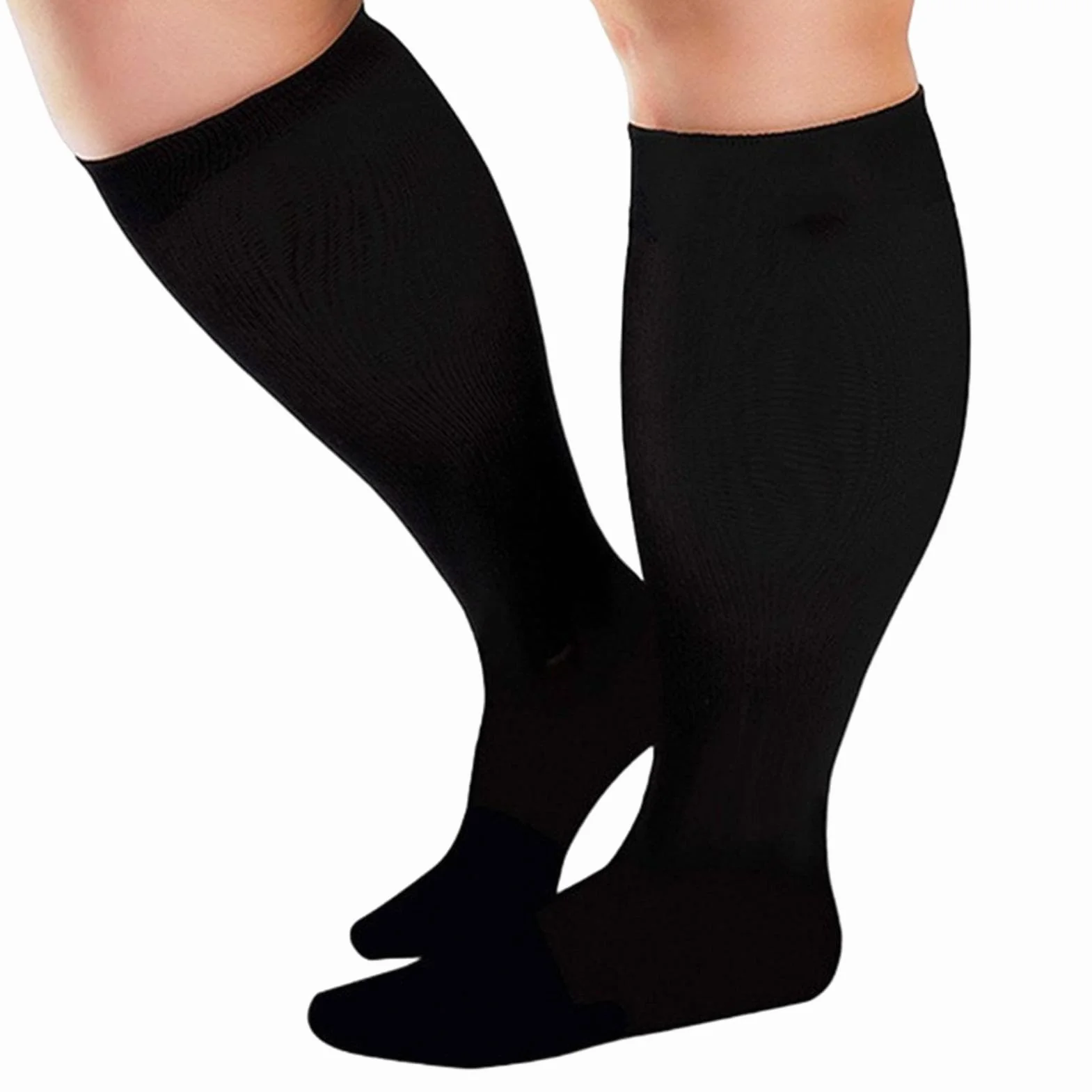 Skarpety uciskowe Plus Size,Skarpety uciskowe Plus Size dla kobiet - Pończochy o wysokim ucisku | Skarpety uciskowe Plus Size Bardzo szerokie podkolanówki do ćwiczeń fitness