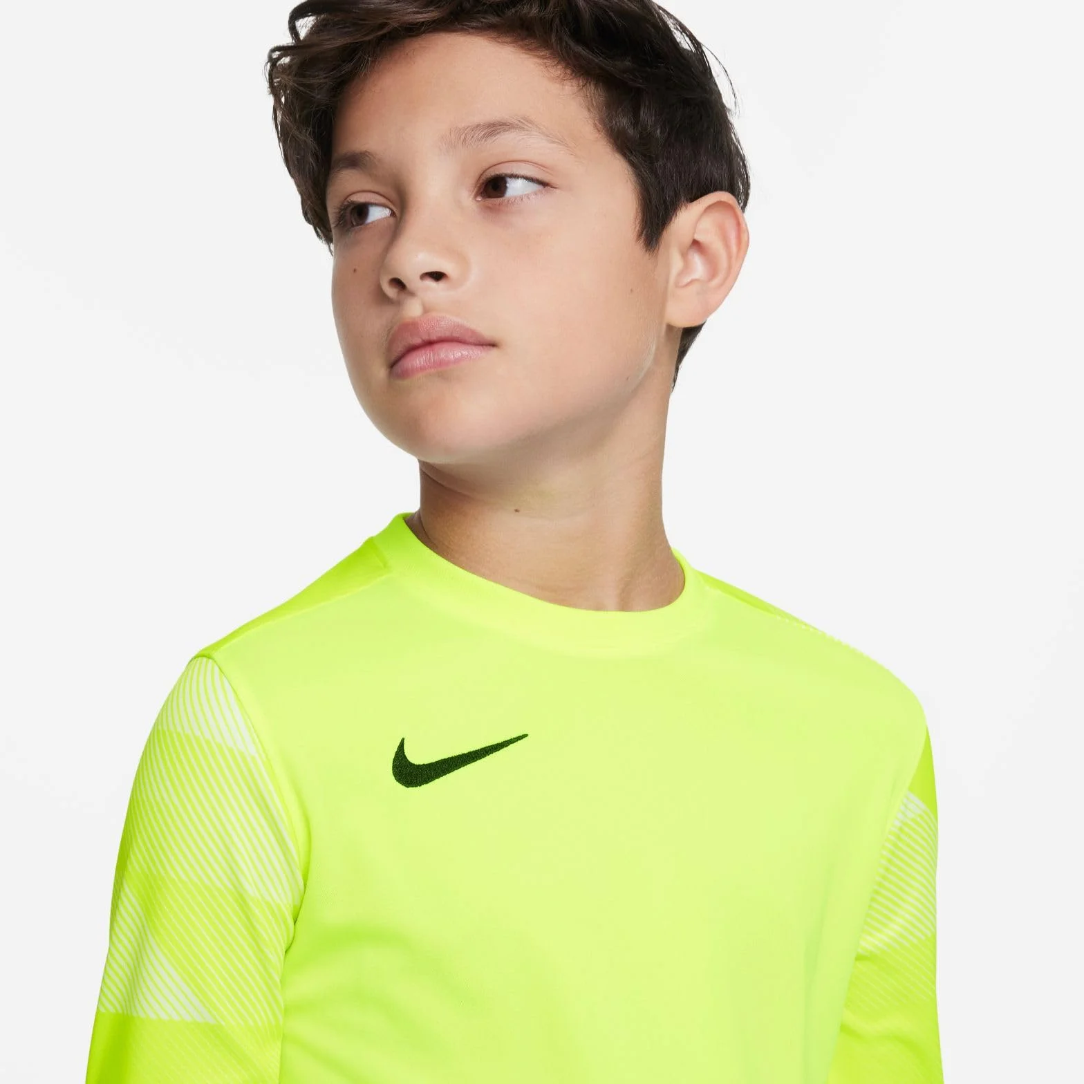 Nike chłopięcy Y NK DRY PARK IV JSY LS GK koszulka z długim rękawem, wolt/biały/(czarny), XL