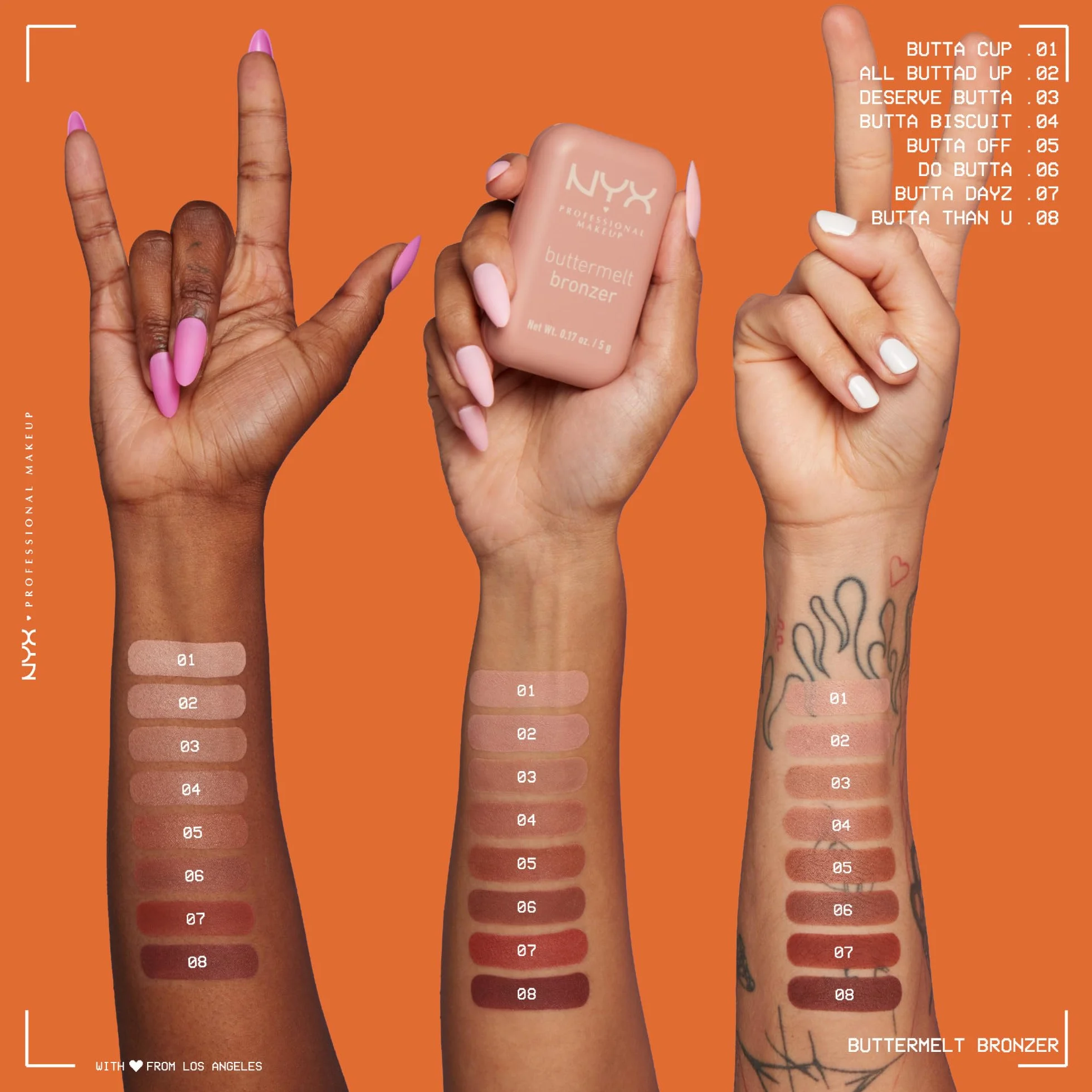NYX Professional Makeup Bronzer Deserve Butta 5 g, utrzymuje się do 12 h, odporny na rozmazywanie, bez transferu