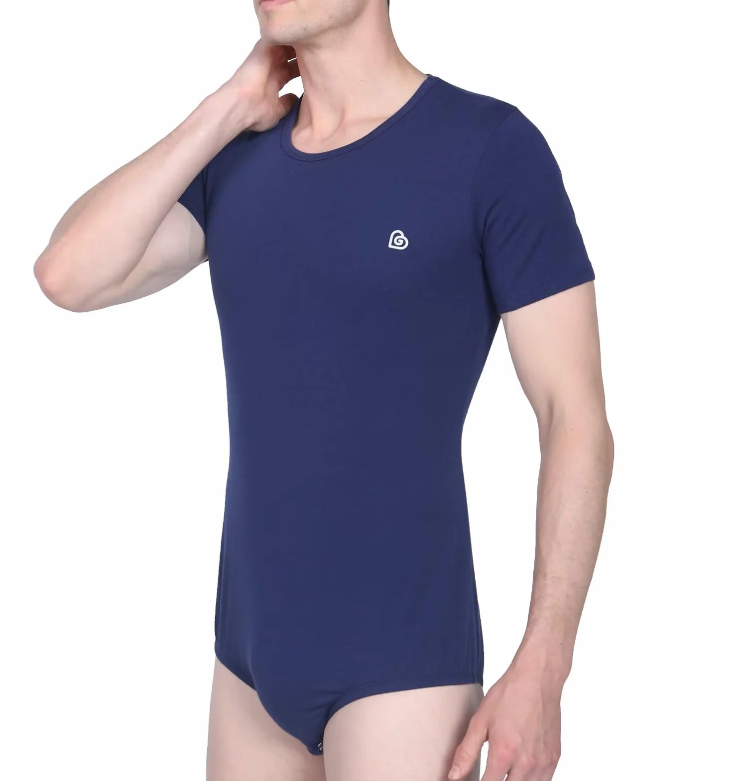 Landofgenie Mężczyźni Krótki Rękaw Romper Onesie Piżama Bodysuit One Piece Rompers