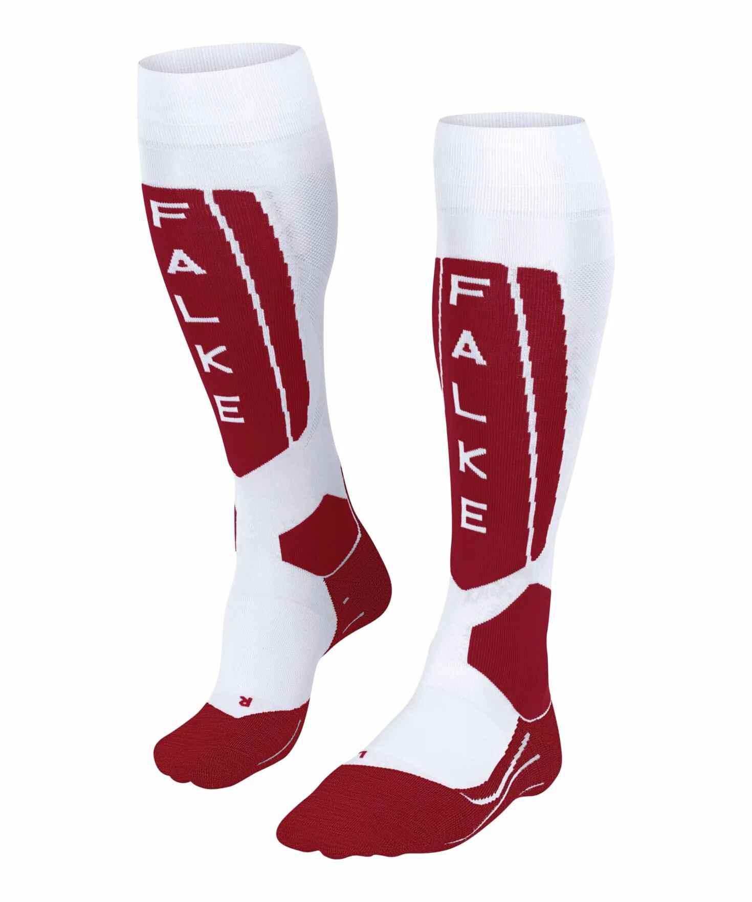 FALKE Kobiety Skarpety narciarskie SK5 Expert W Kh Jedwabny materiał funkcjonalny ciepłe cienkie1 Para, Biały Ff-Mat 2088 Trend, 37-38