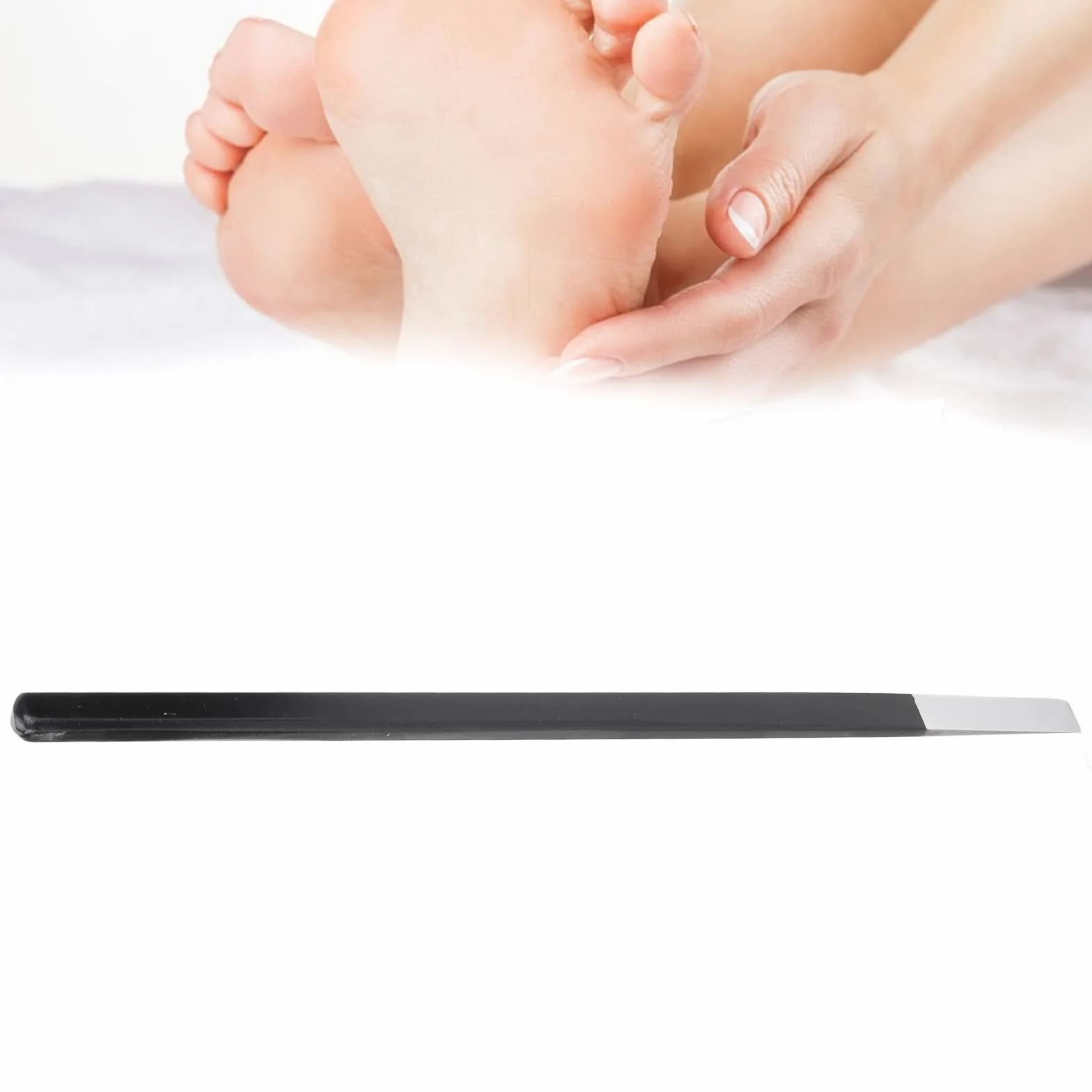 Nóż do Pedicure Narzędzia do Noża Wrastającego Paznokcia ze Stali Nierdzewnej Płaskie i Zaostrzone Ostrze Narzędzie do Usuwania Martwego Naskórka Narzędzie do Usuwania Paznokci z Pilnikiem do Paznokci