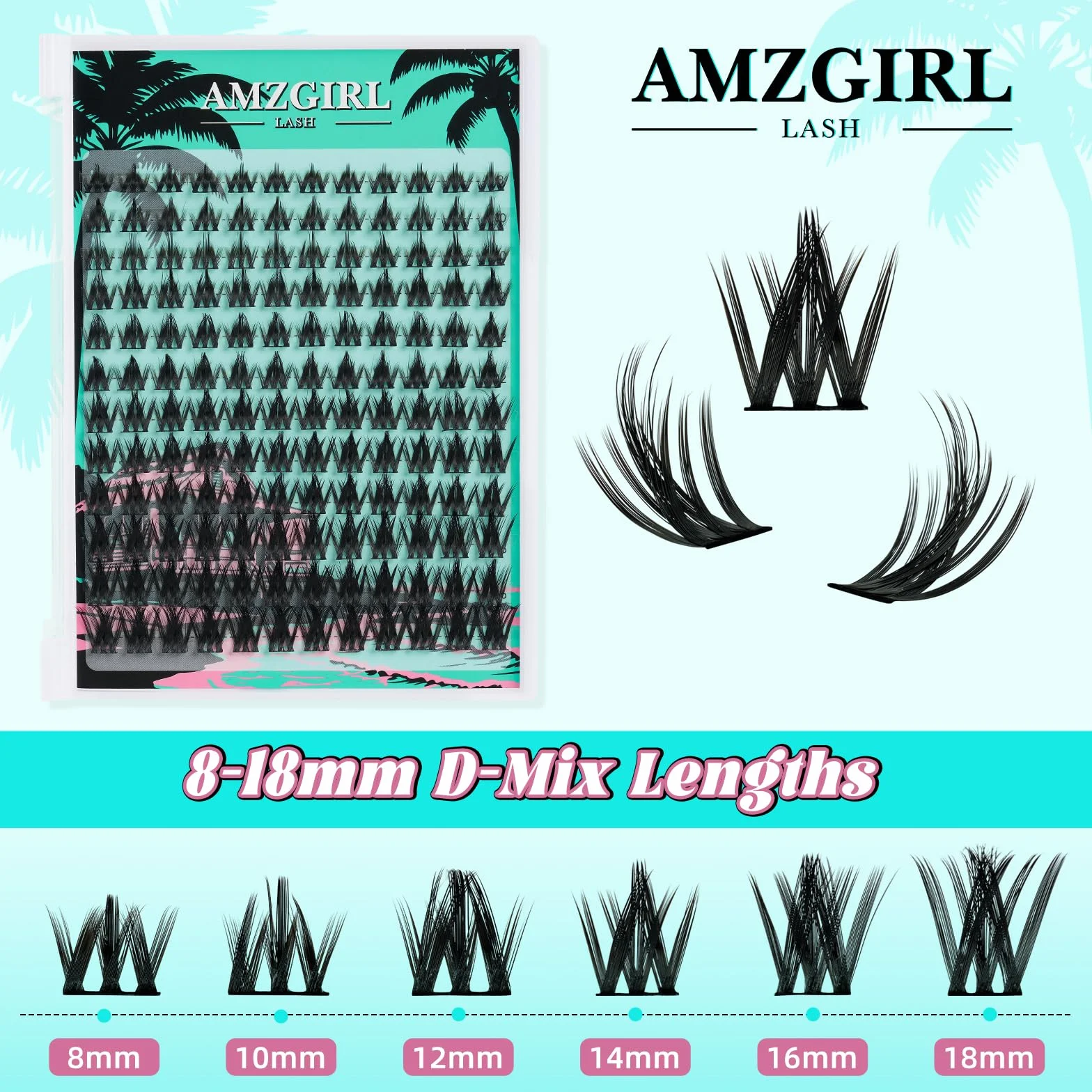 Sztuczne rzęsy manga 144 szt. kępki rozszerzenie rzęsy indywidualne objętość anime cosplay DIY