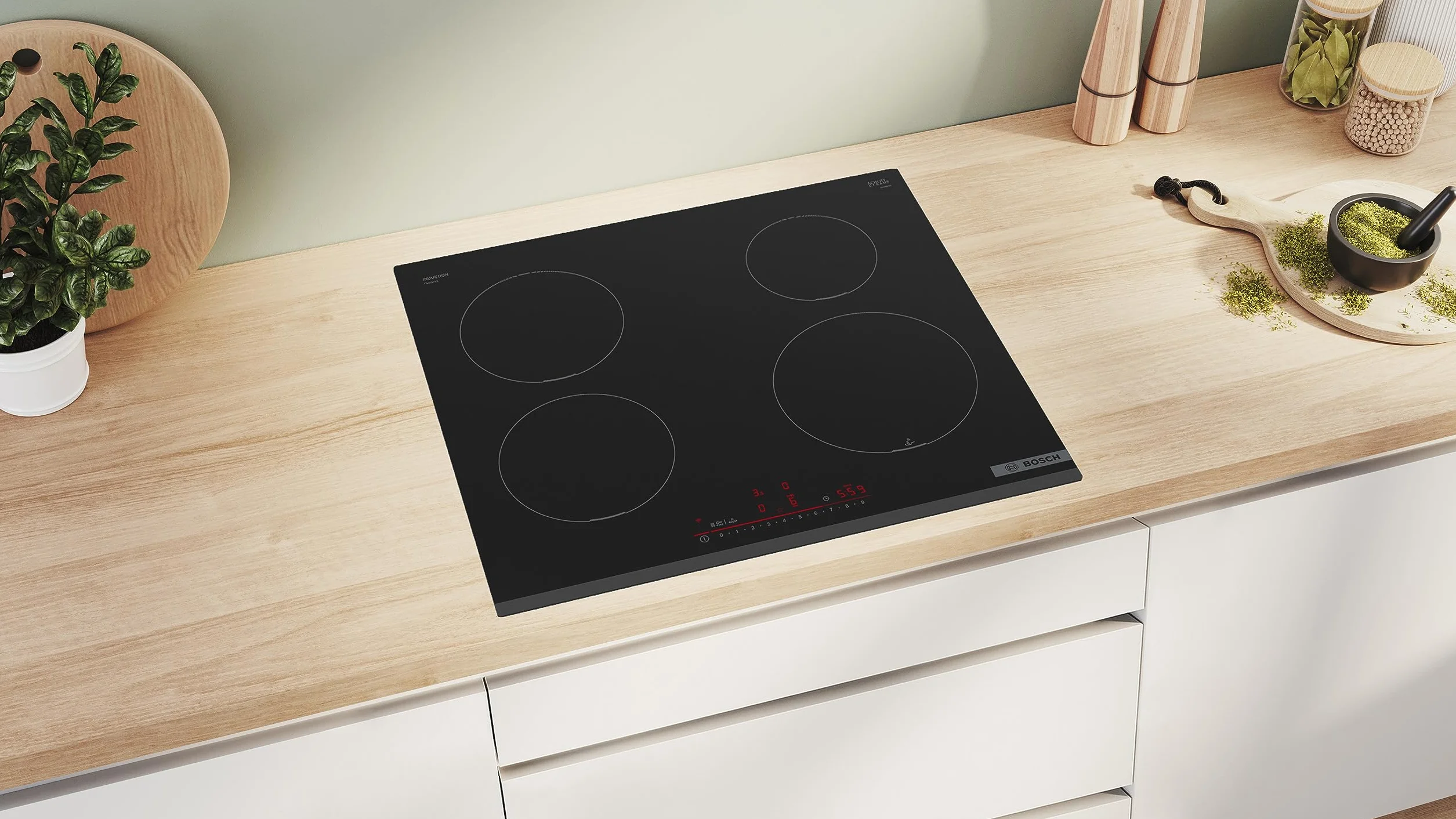 Bosch PIE631HB1E, Płyta indukcyjna, seria 6, 4 palniki, 60 cm, czarna