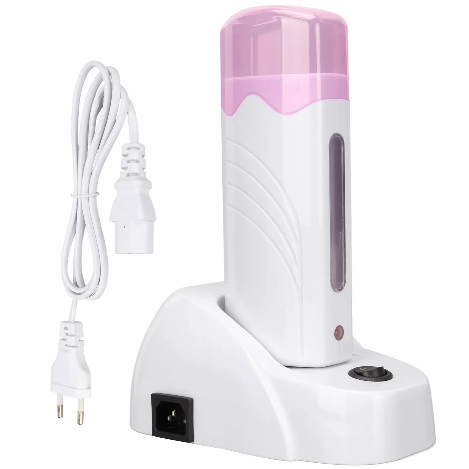Roll On Wax Warmer Maszyna do Podgrzewania Wosku, PrzenośNe UrząDzenie do Depilacji Woskiem z Rolką do Depilacji z Podstawą Grzejną