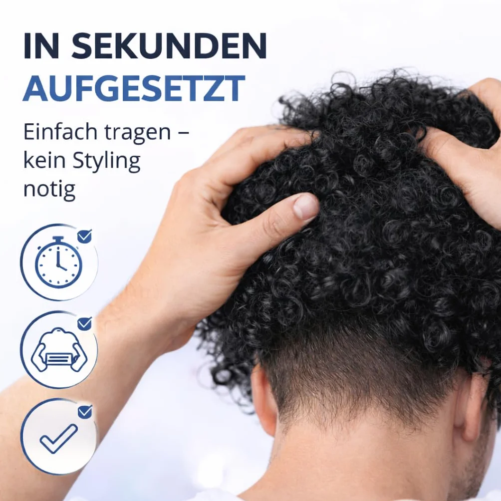 Peruka afro kręcona w stylu mullet retro na karnawał i imprezy kostiumowe lata 80 90 czarna