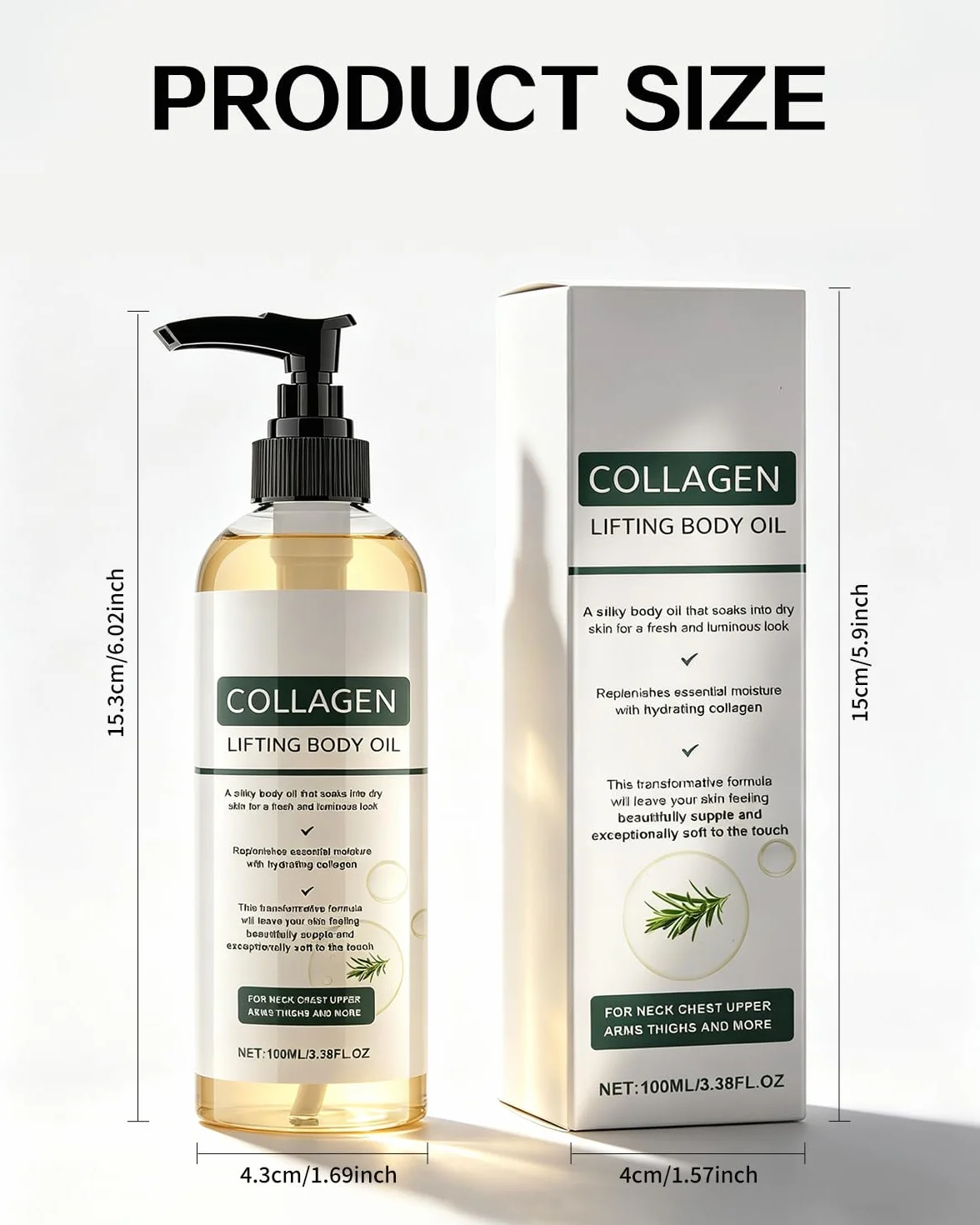 Olejek do ciała ujędrniający z kolagenem 100 ml rozmaryn 2 sztuki