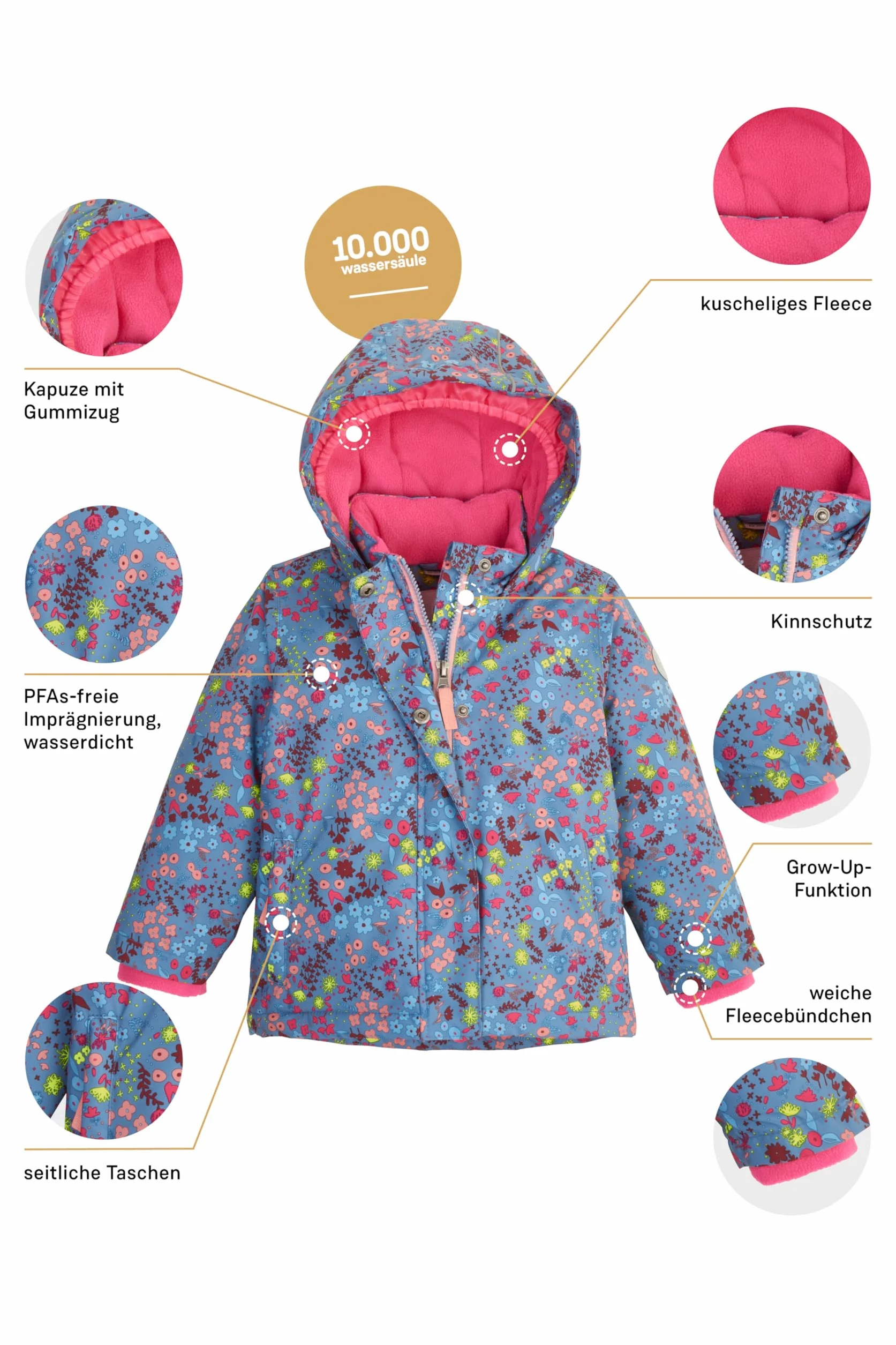 first instinct by killtec Funkcjonalna kurtka/kurtka outdoorowa z kapturem Uniseks - niemowlęta Fiow 13 Mns Jckt