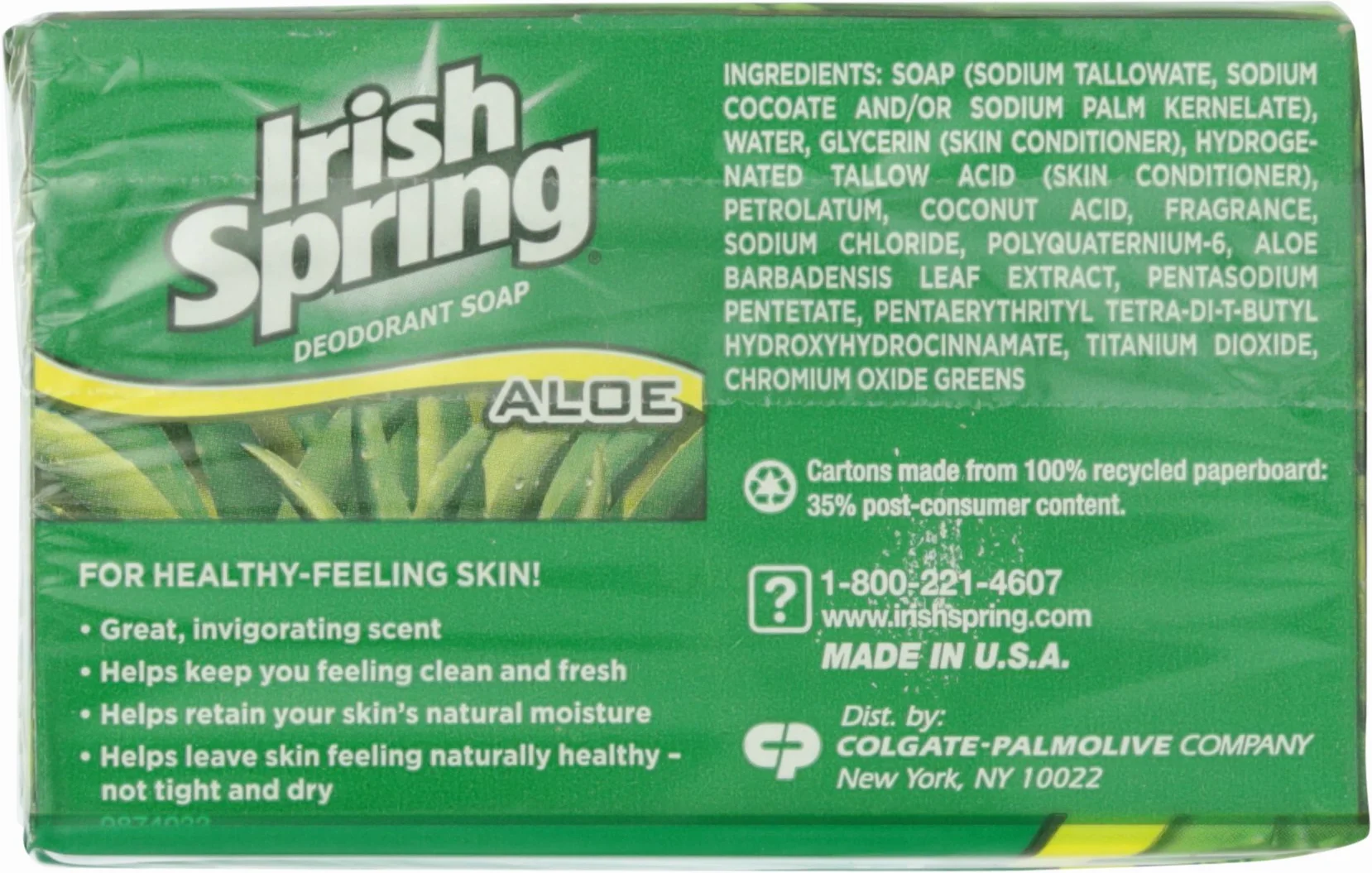 Irish Spring Dezodorant Mydło Aloe 105 g 3-Comte