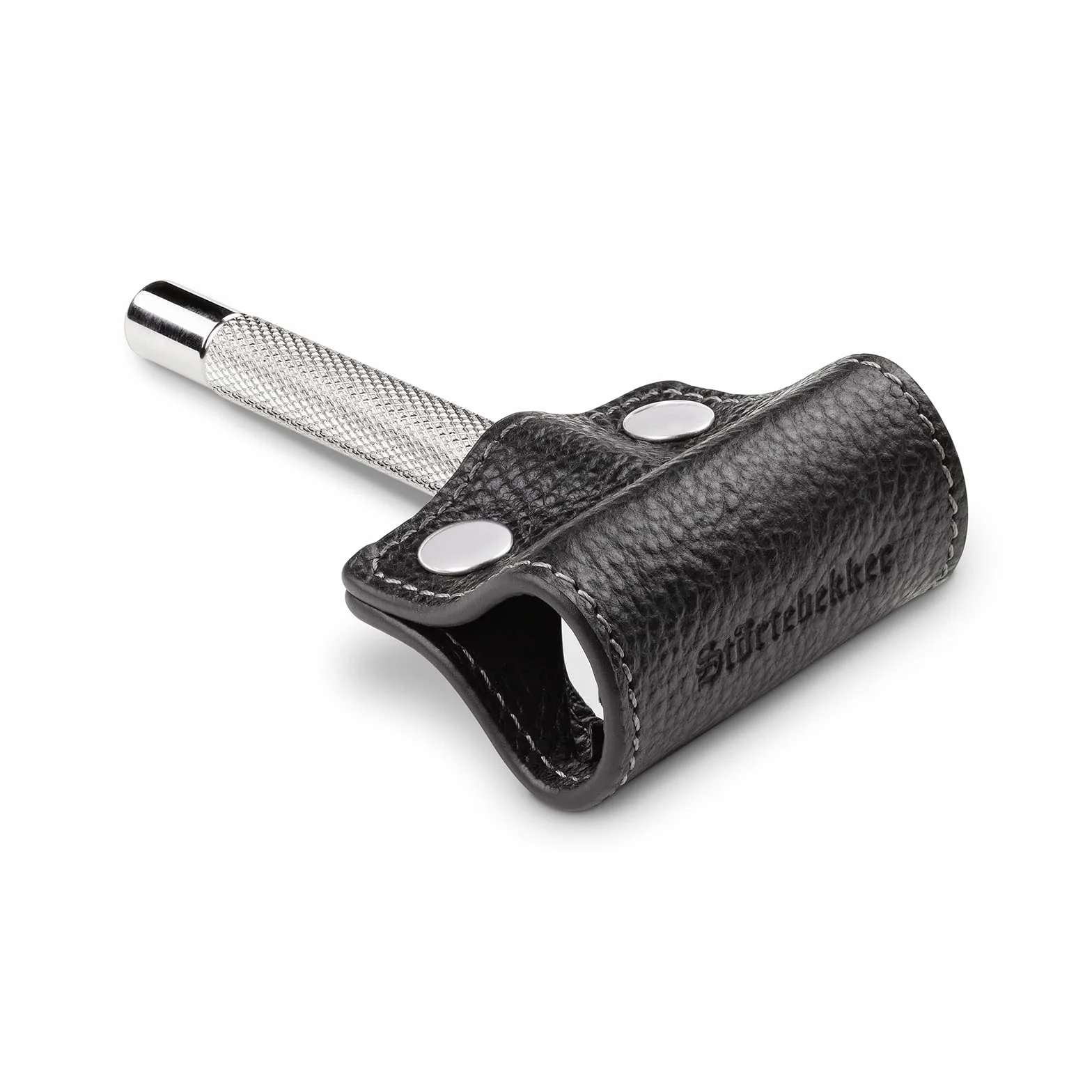 Störtebekker Premium ochrona golarki, skóra bydlęca, unisex, dla dorosłych, czarna, klasyczna