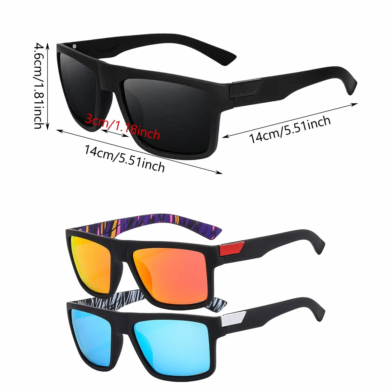 3 sztuki okulary przeciwsłoneczne męskie, polaryzowane okulary przeciwsłoneczne, okulary przeciwsłoneczne z ochroną UV400, polaryzowane okulary przeciwsłoneczne, retro okulary przeciwsłoneczne
