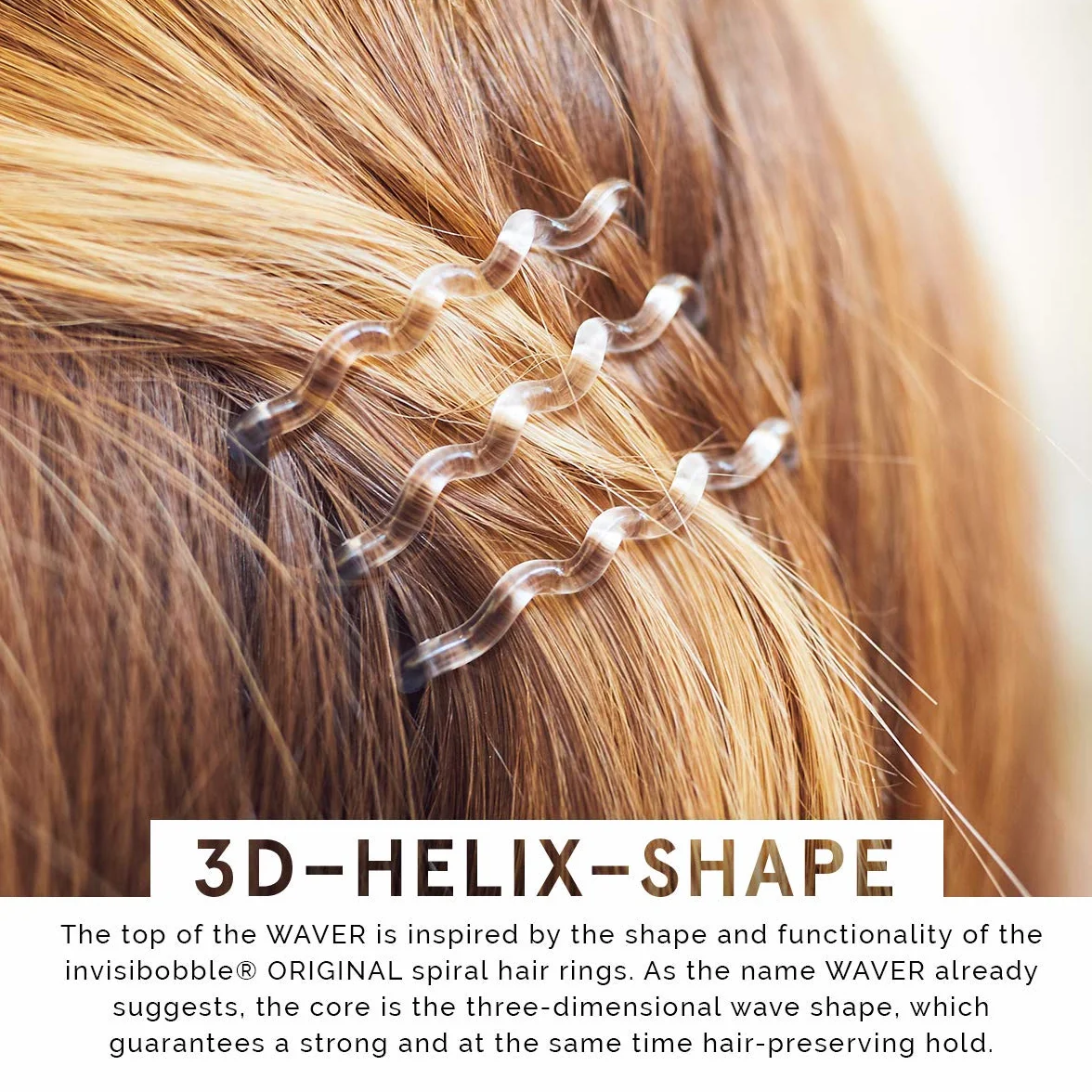 Invisibobble Spinki do włosów Crystal Clear I 3 x przezroczyste spinki do włosów dla dziewcząt i kobiet I mocne trzymanie i ochrona włosów, bez metalu I oryginalne, zaprojektowane w sercach Monachium