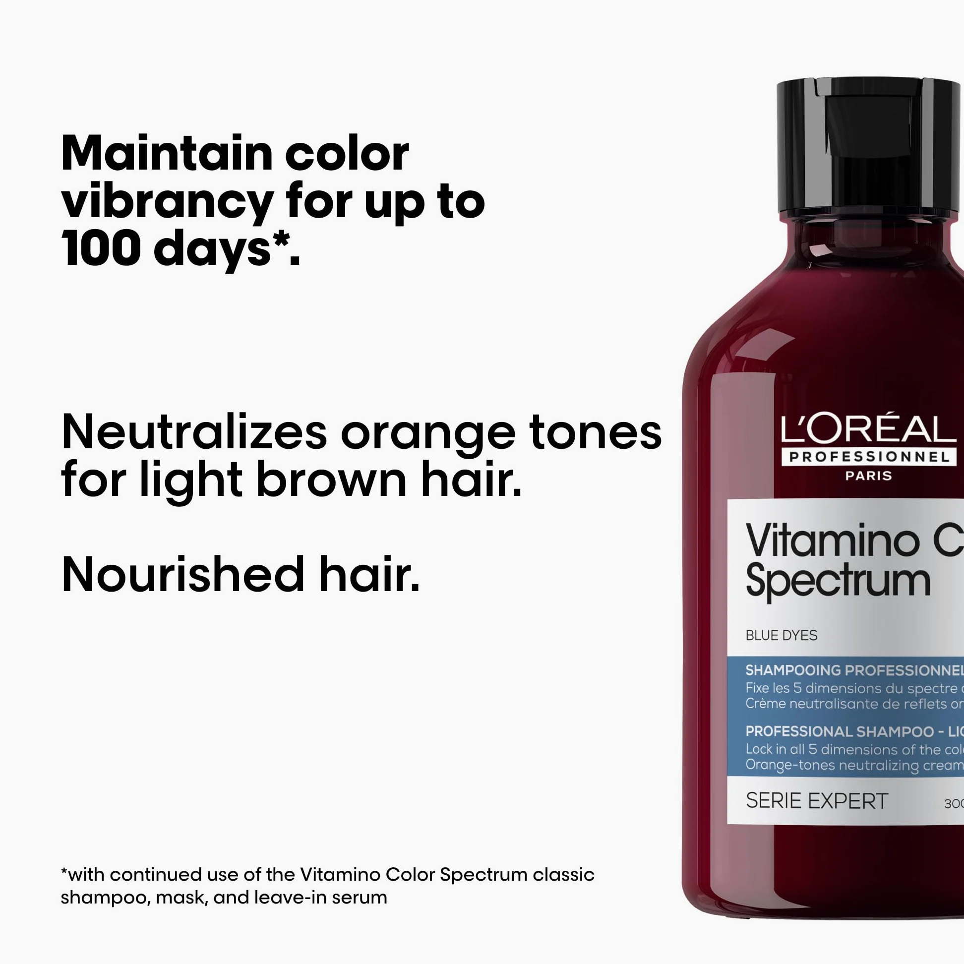L’OREAL PROFESSIONNEL VITAMINO COLOR SPECTRUM Neutralizujący niebieski szampon do włosów jasnobrązowych 300ml